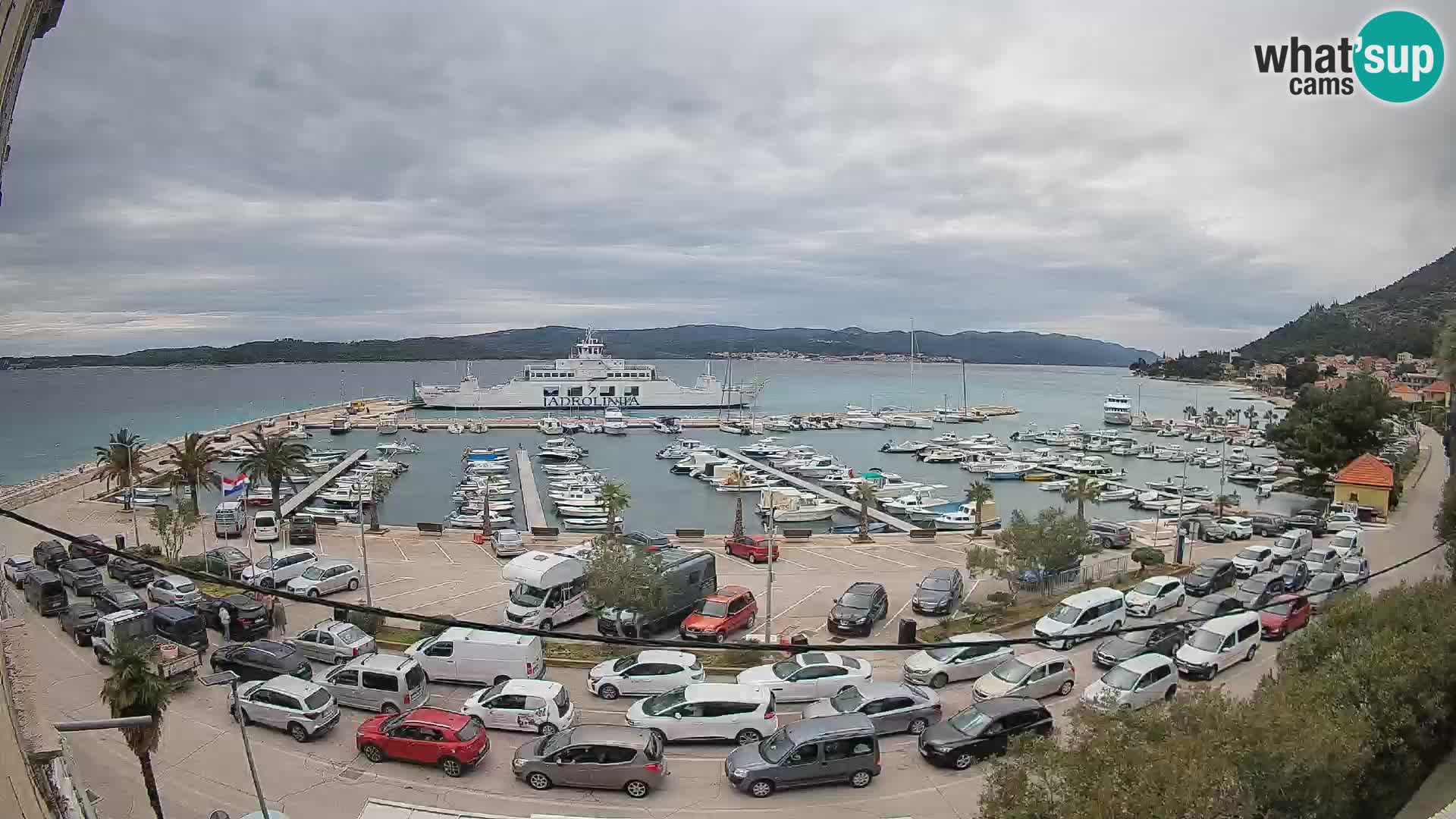 Webcam Orebić Uferpromenade – Fähre nach Korčula Live