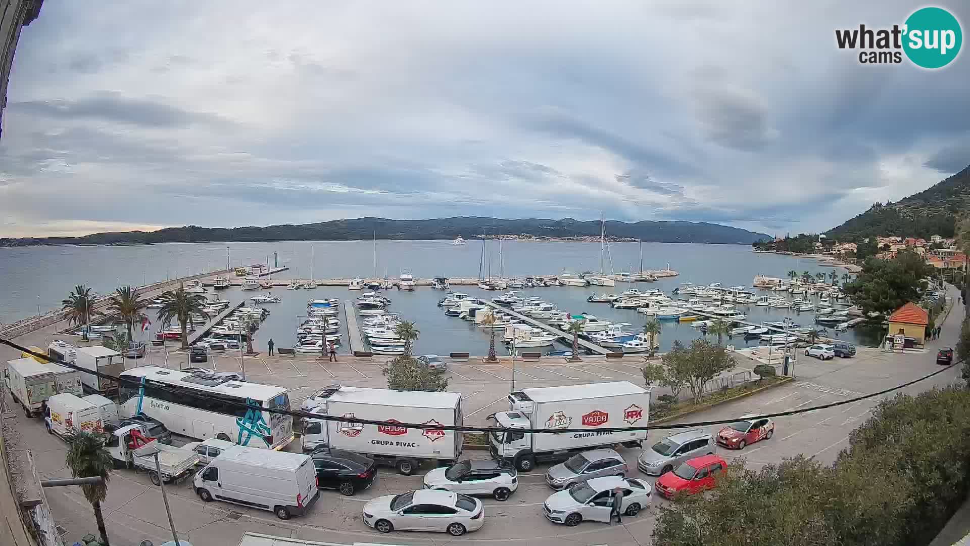 Webcam Orebić Riva – Ferry vers Korčula en direct