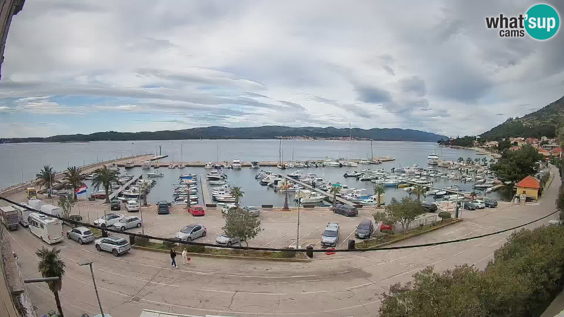 Webcam Orebić Riva – Ferry to Korčula Live