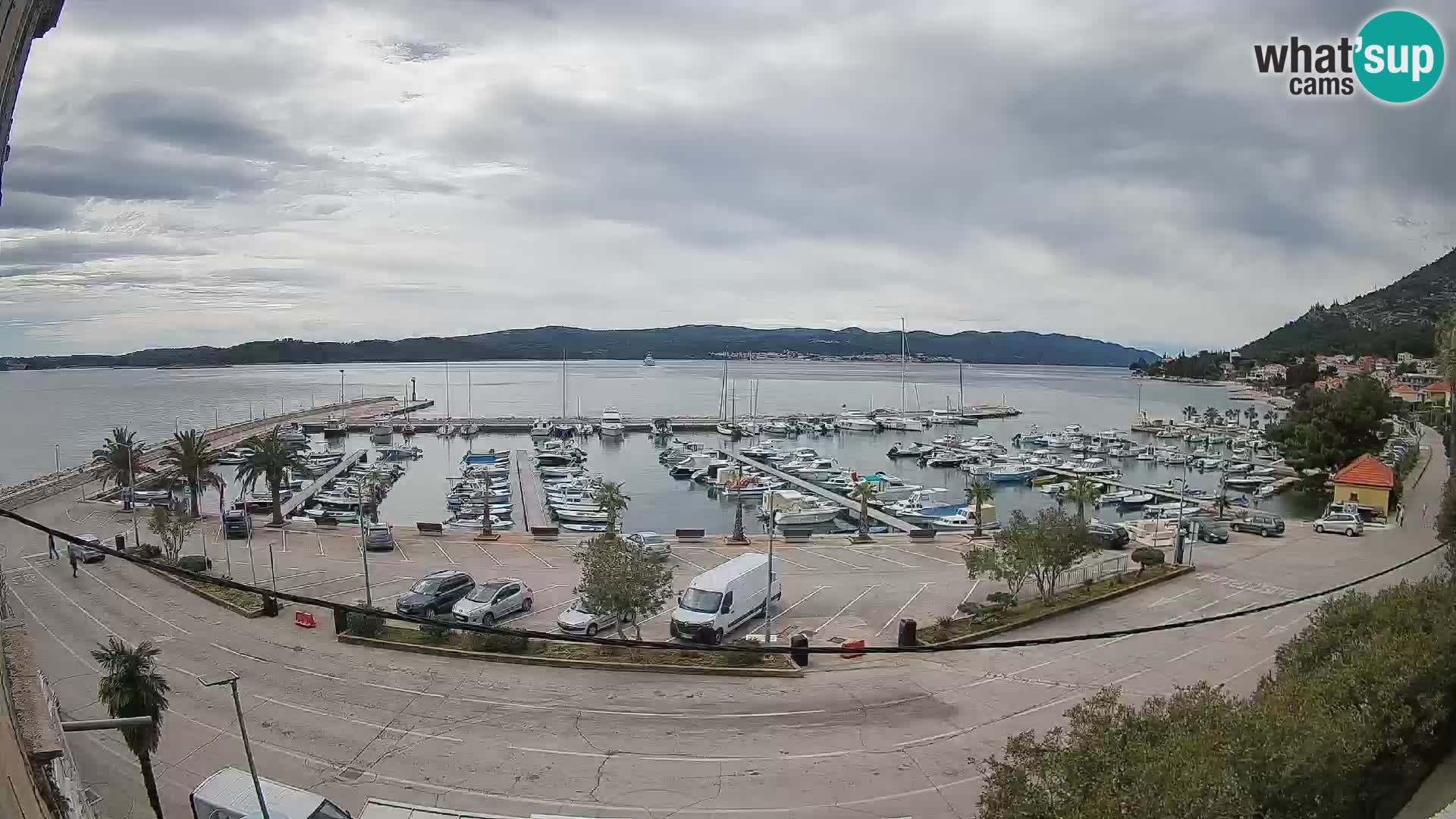 Webcam Orebić Uferpromenade – Fähre nach Korčula Live