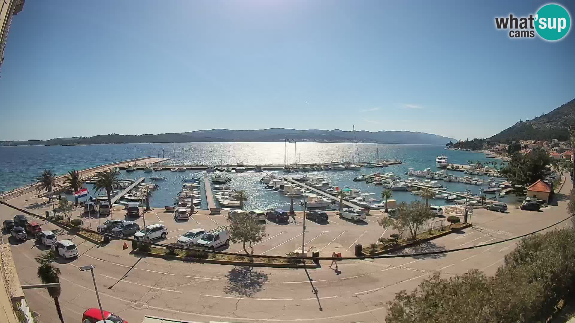 Webcam Orebić Riva – Ferry to Korčula Live