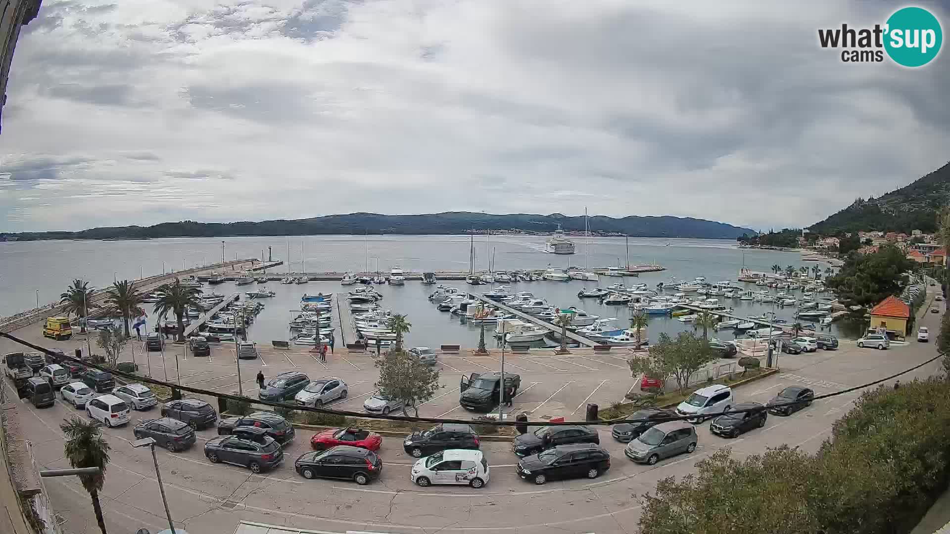 Spletna kamera Orebić Riva – Trajekt za Korčulo v živo