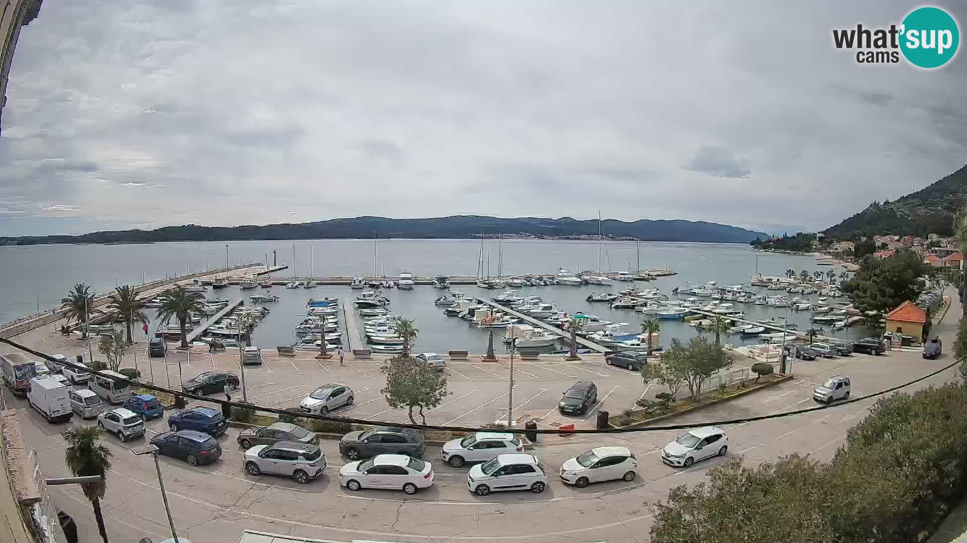 Spletna kamera Orebić Riva – Trajekt za Korčulo v živo