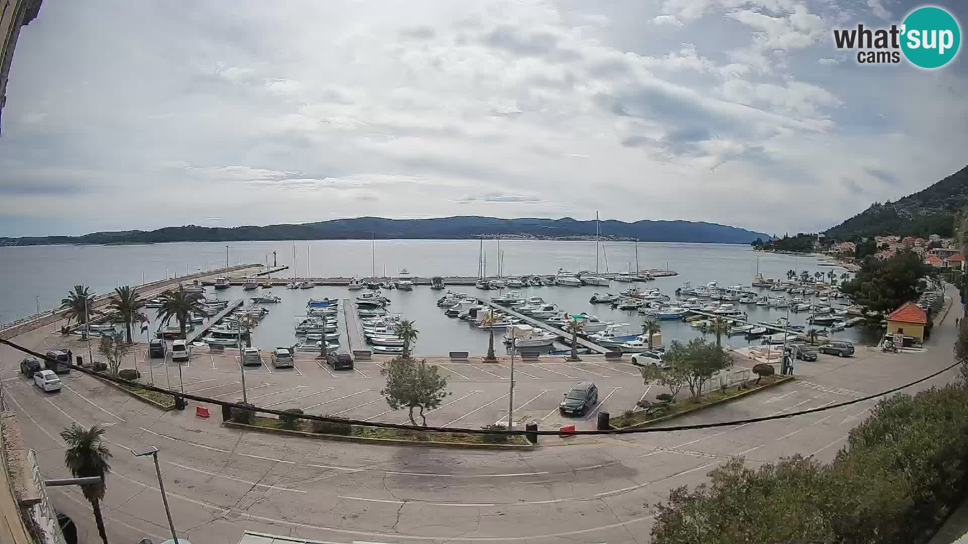 Spletna kamera Orebić Riva – Trajekt za Korčulo v živo