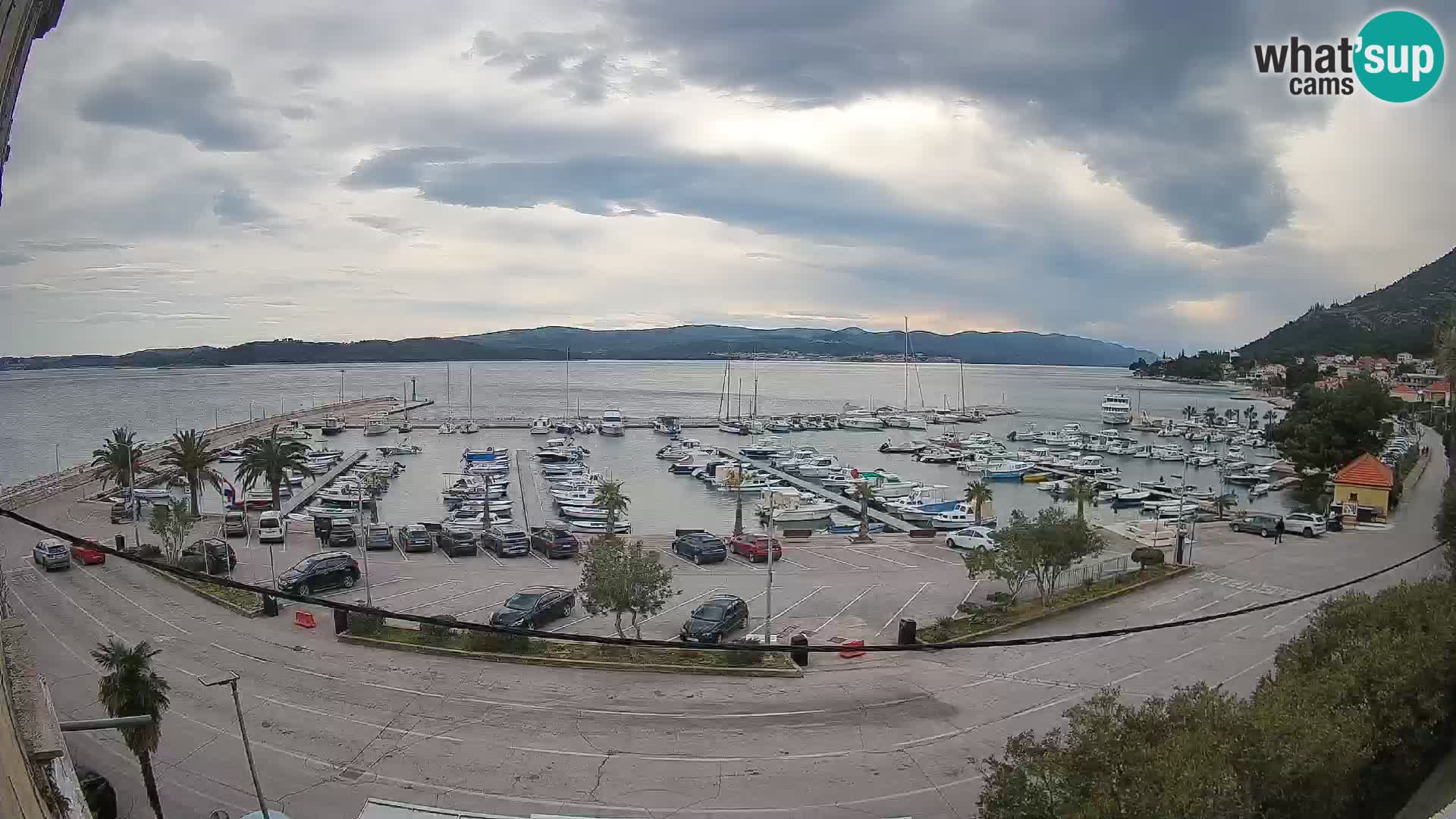 Webcam Orebić Uferpromenade – Fähre nach Korčula Live