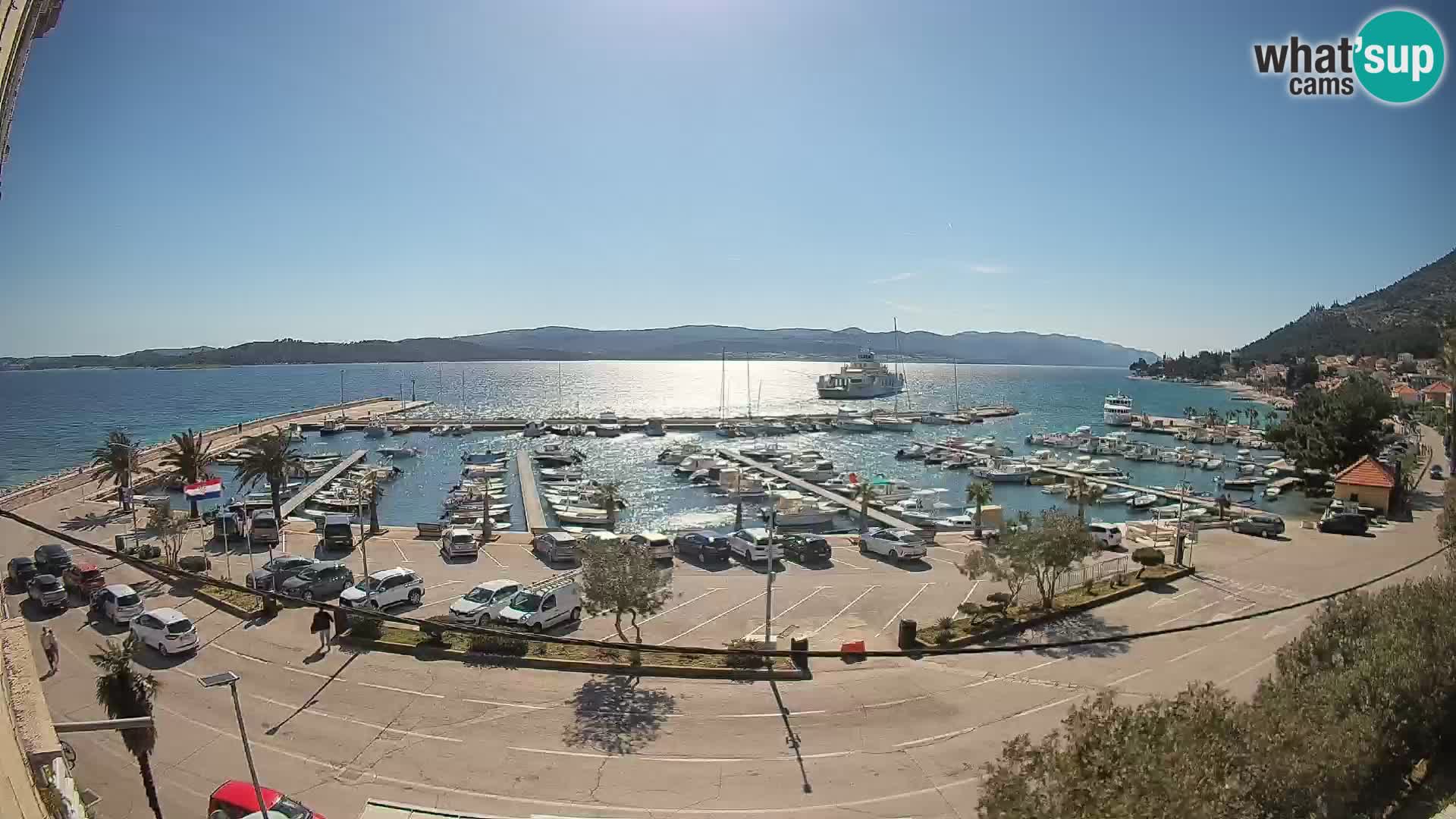 Webcam Orebić Riva – Ferry to Korčula Live