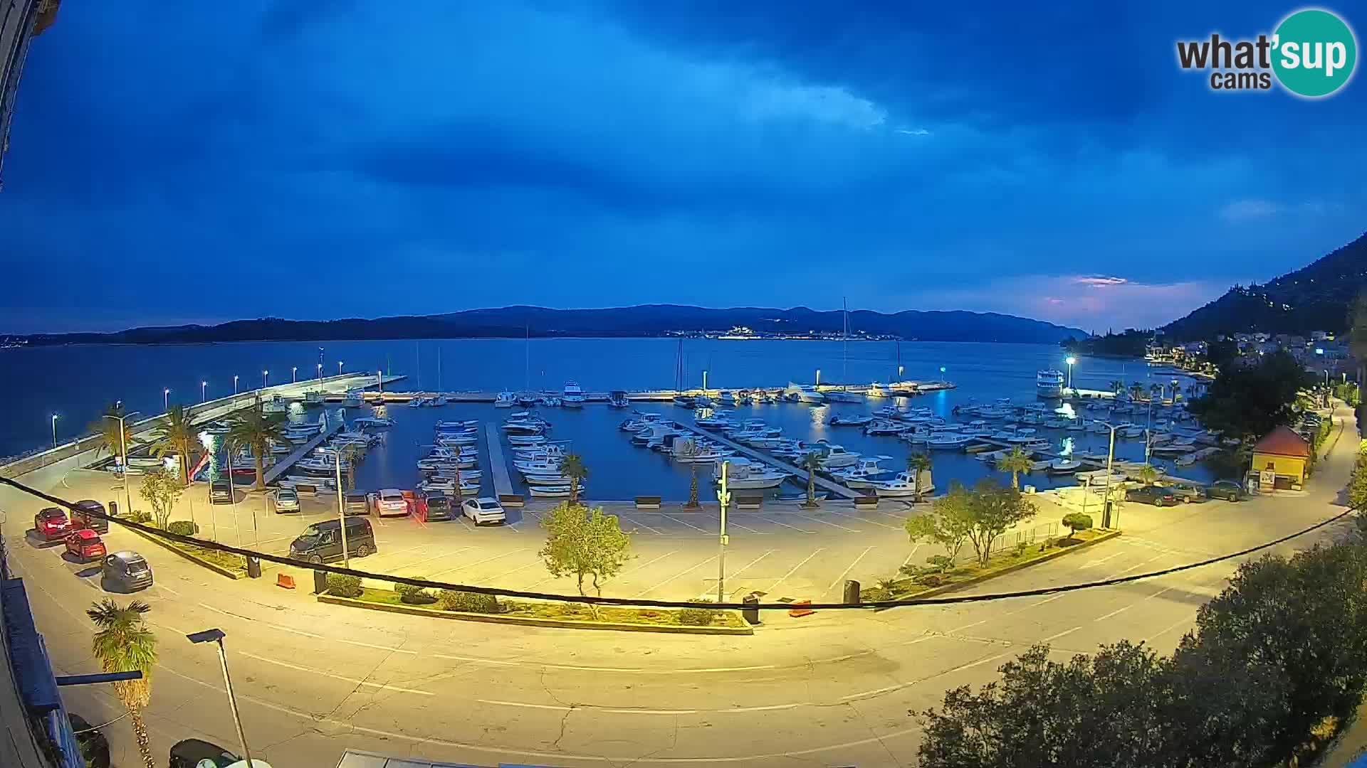 Webcam Orebić Riva – Ferry a Korčula en vivo