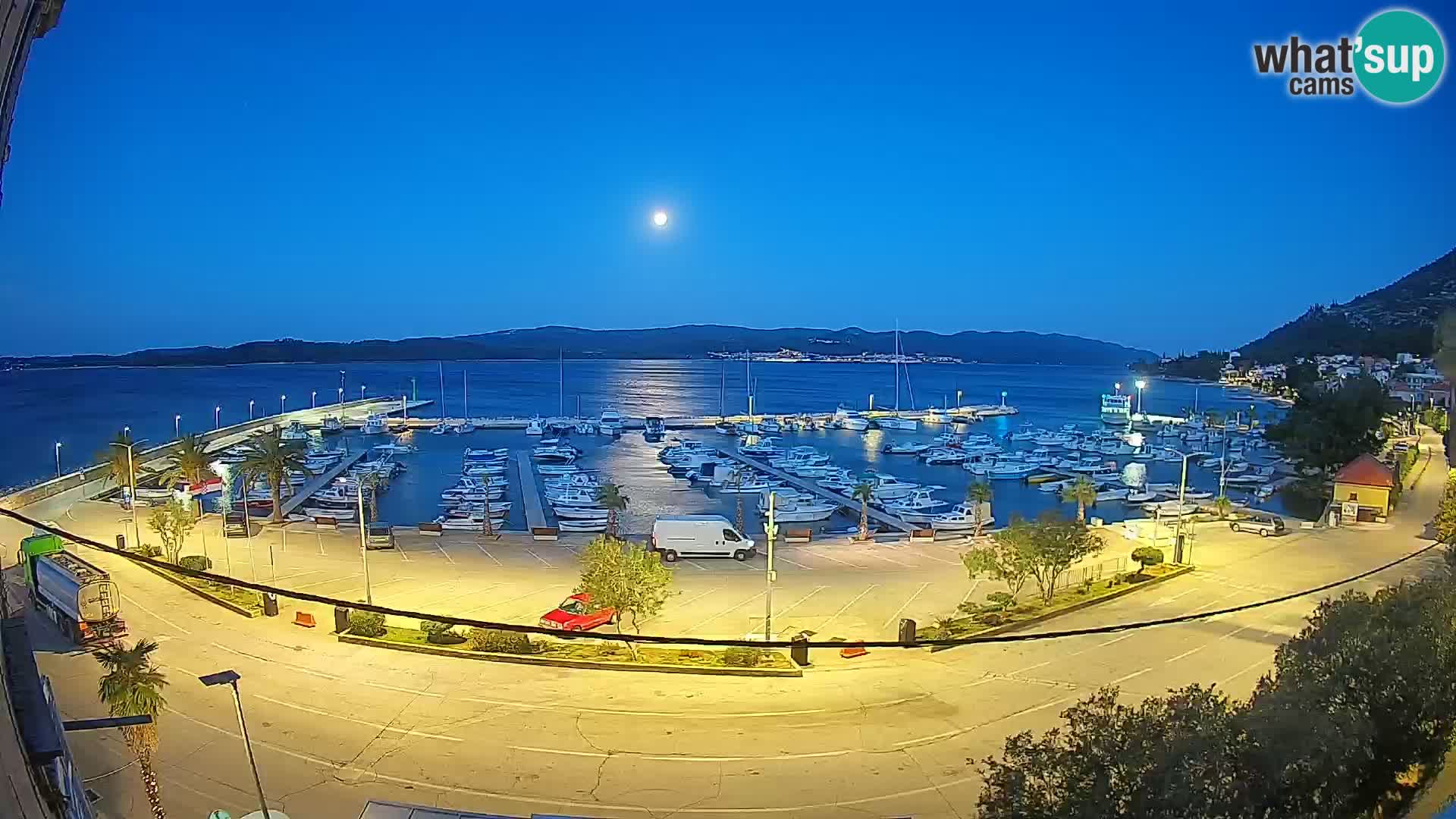 Webcam Orebić Riva – Ferry a Korčula en vivo