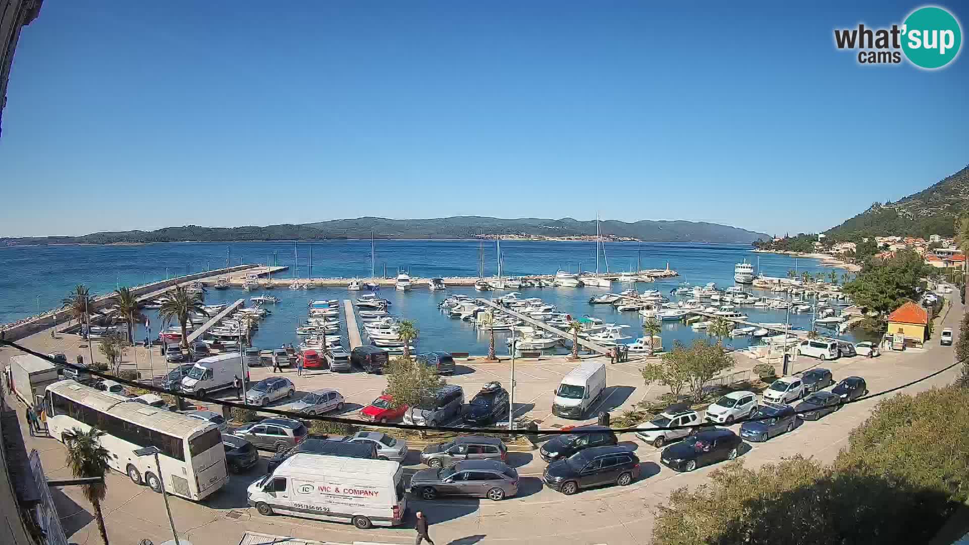 Webcam Orebić Uferpromenade – Fähre nach Korčula Live