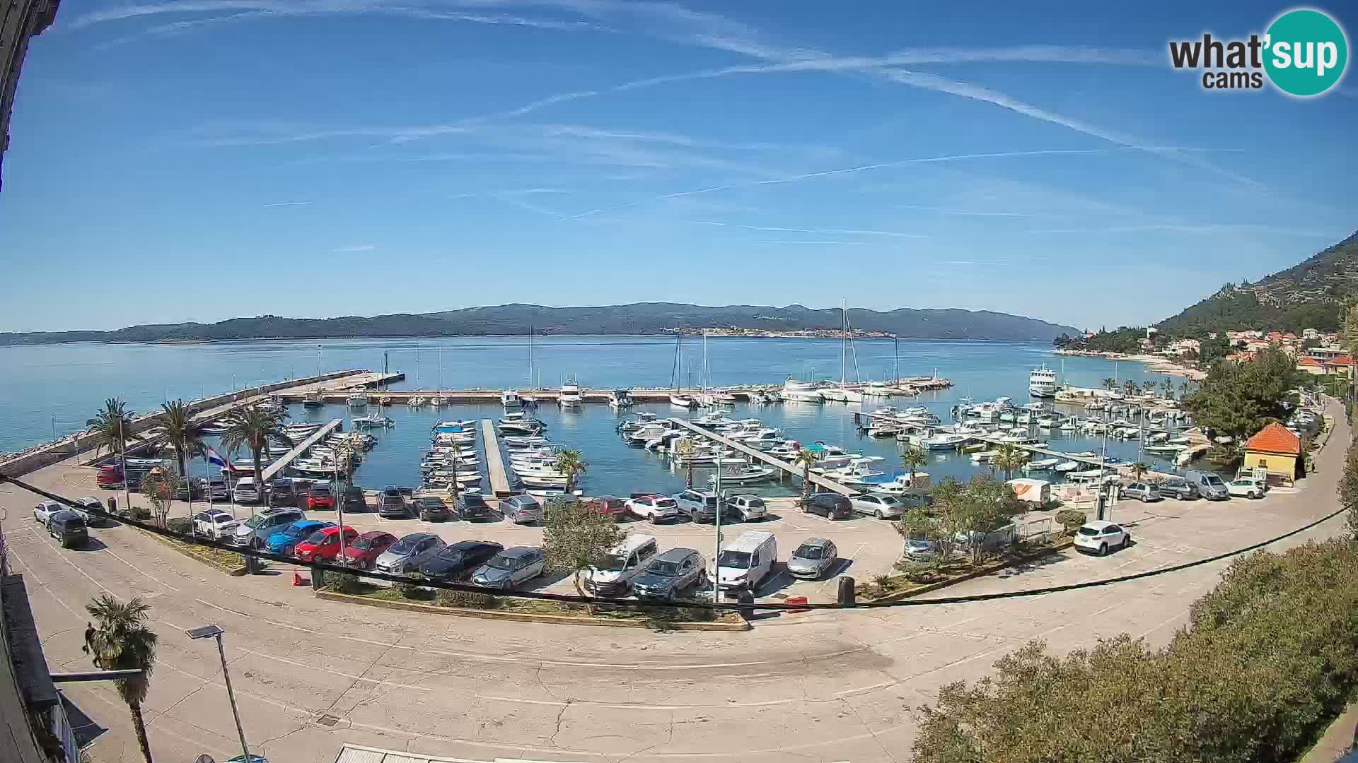 Webcam Orebić Uferpromenade – Fähre nach Korčula Live