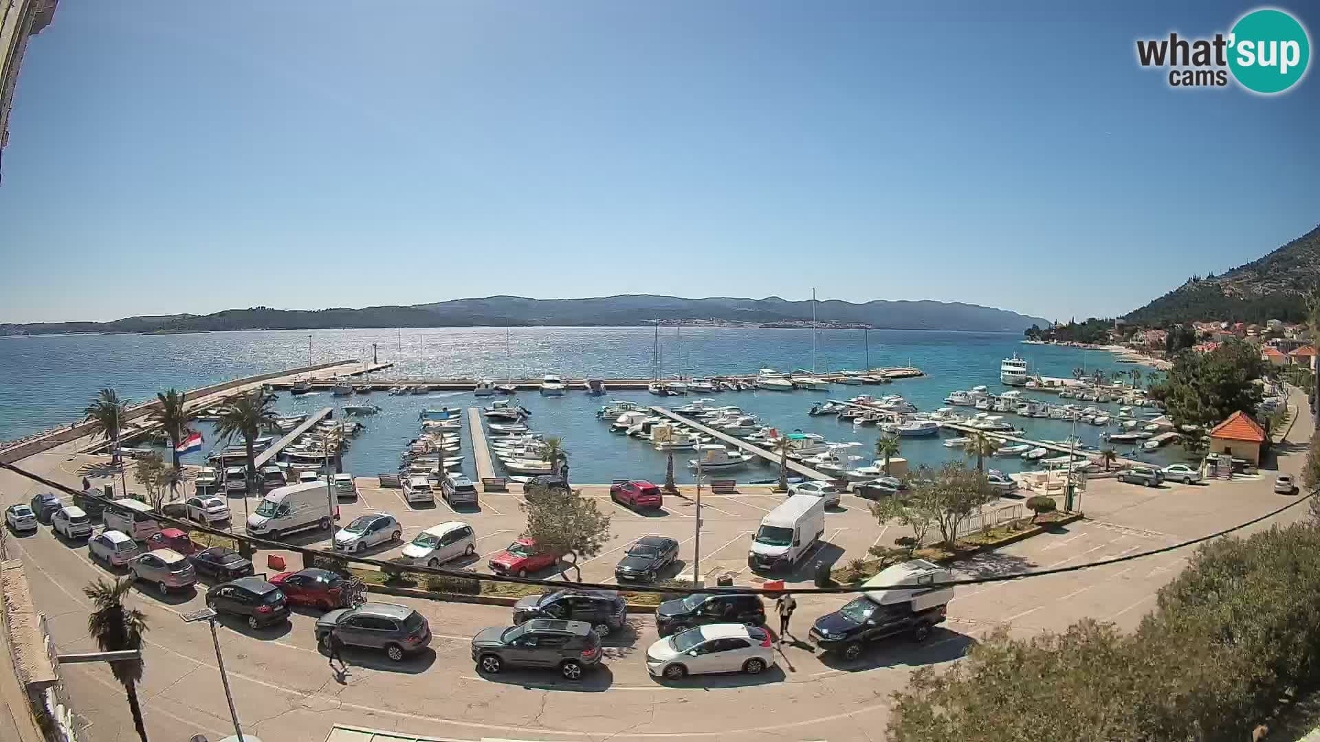 Webcam Orebić Riva – Ferry a Korčula en vivo