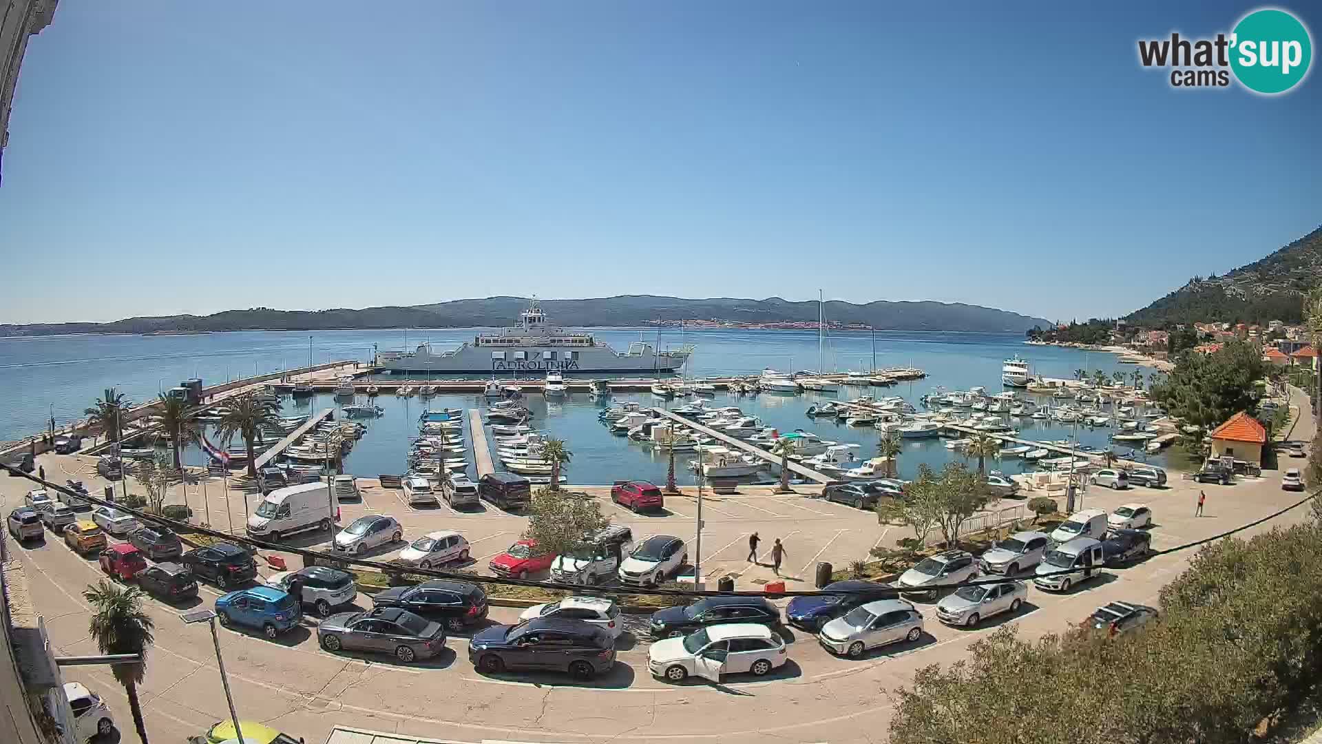 Webcam Orebić Riva – Ferry to Korčula Live