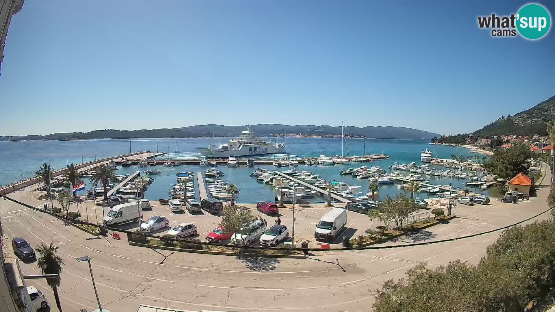 Webcam Orebić Riva – Ferry to Korčula Live