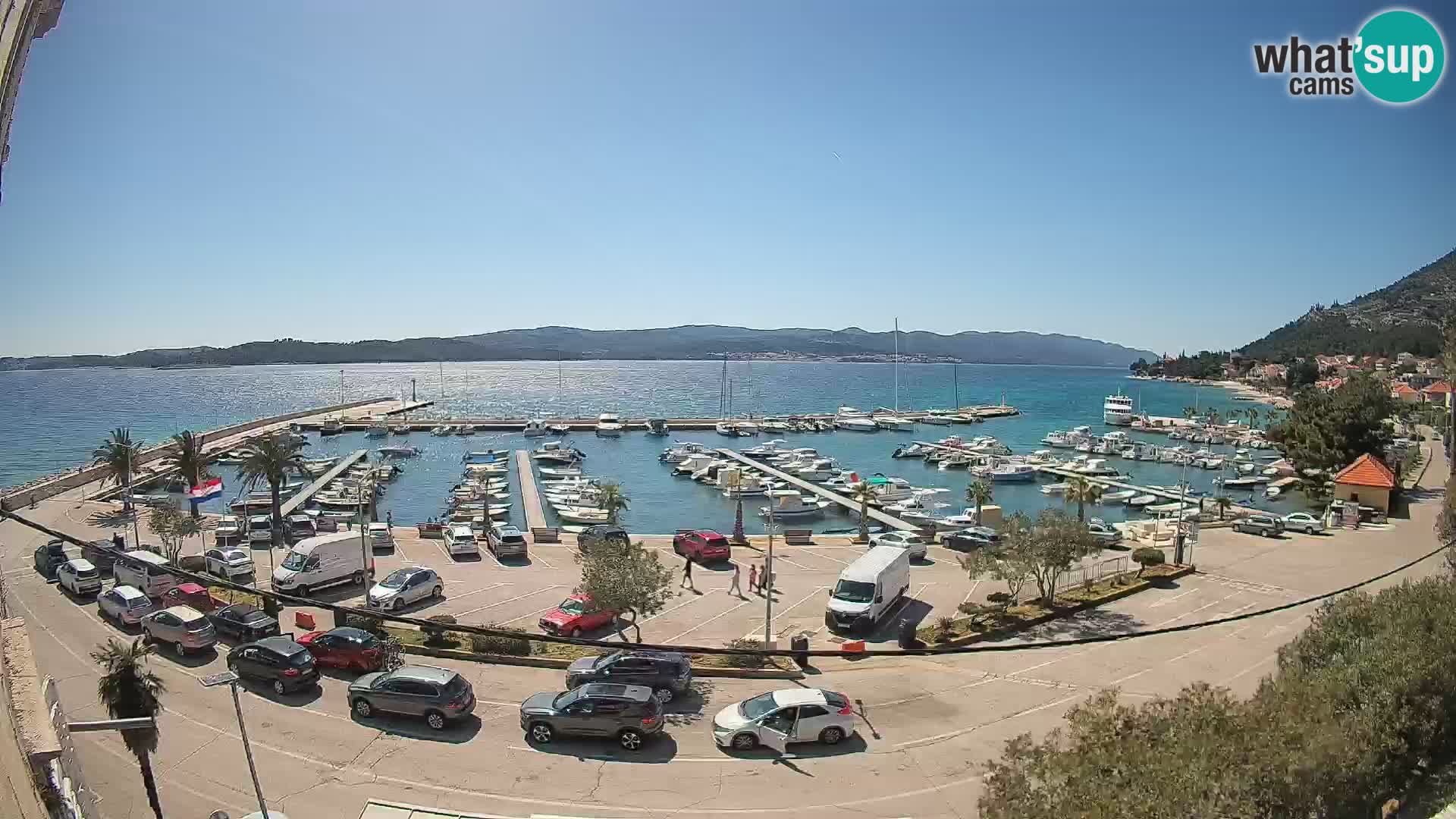 Webcam Orebić Uferpromenade – Fähre nach Korčula Live