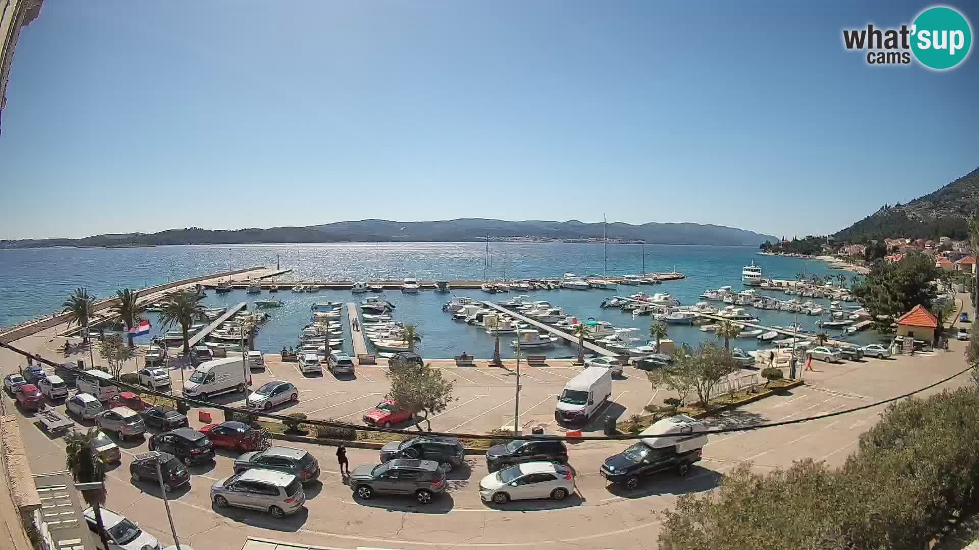 Webcam Orebić Riva – Ferry to Korčula Live