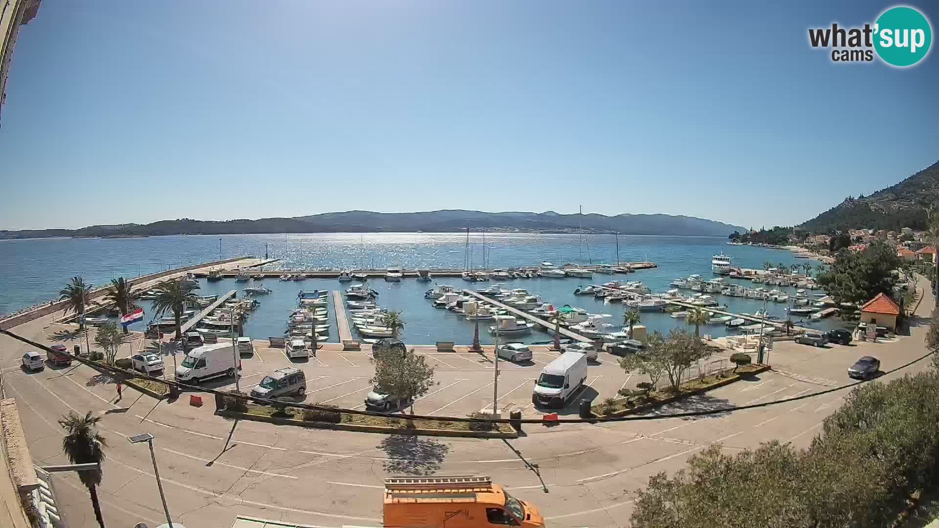Webcam Orebić Riva – Ferry to Korčula Live