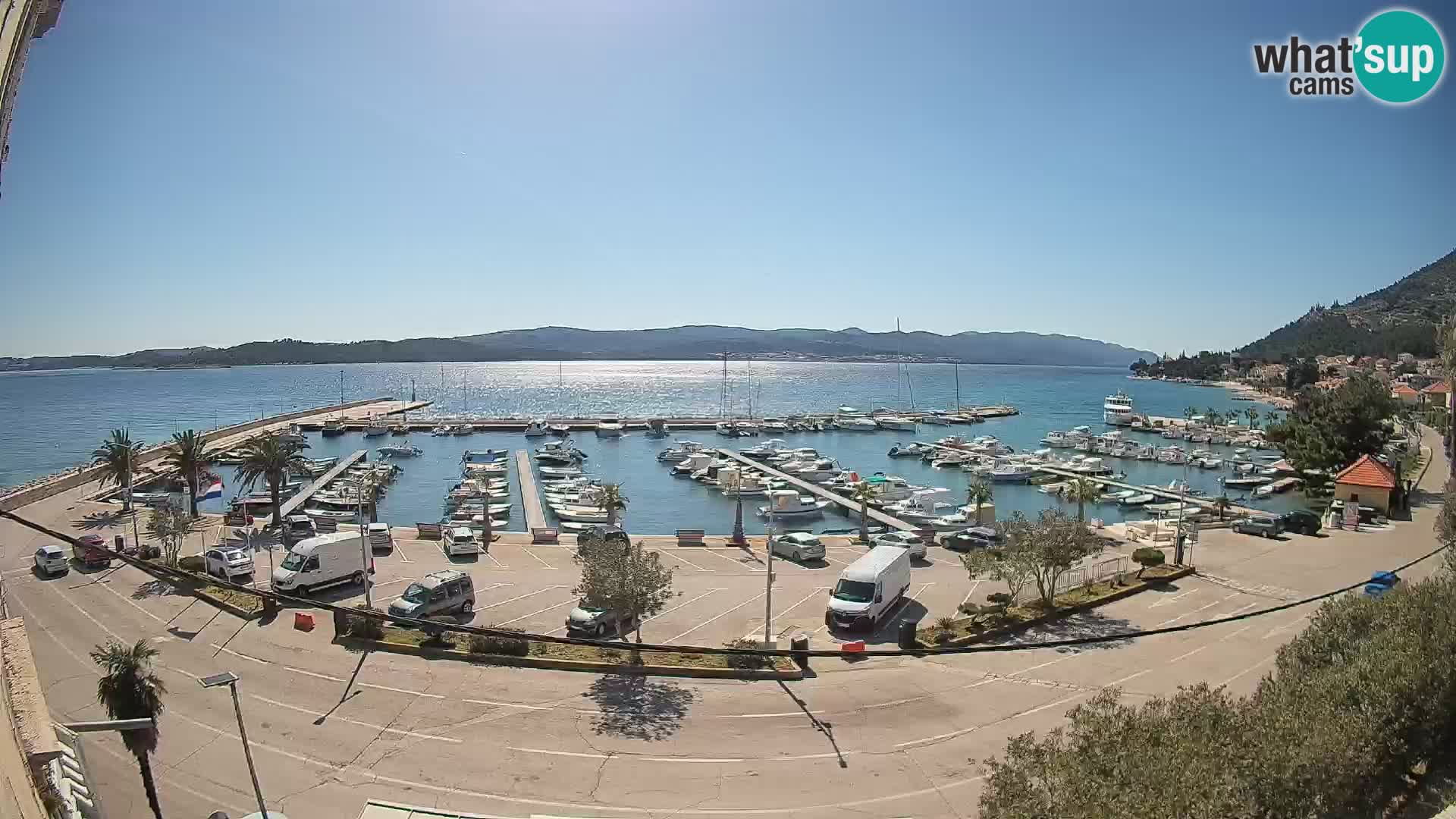 Spletna kamera Orebić Riva – Trajekt za Korčulo v živo