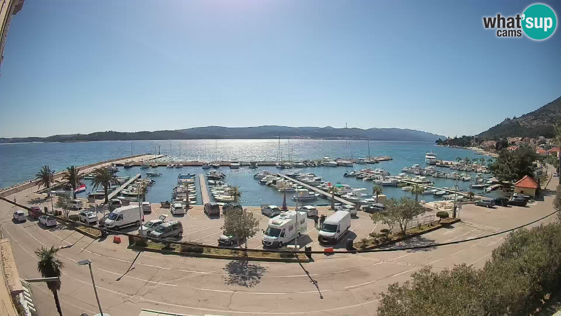 Webcam Orebić Riva – Ferry to Korčula Live