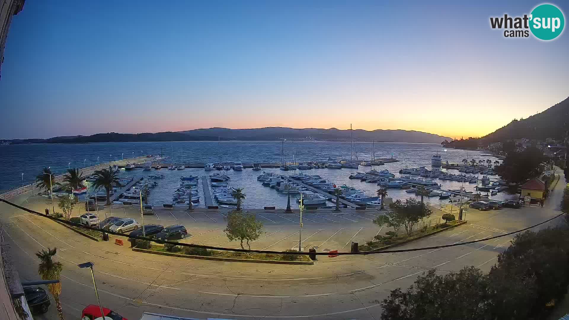 Webcam Orebić Riva – Ferry vers Korčula en direct