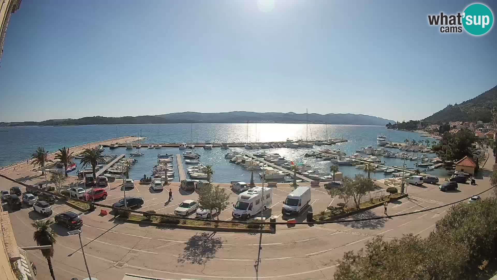 Web kamera Orebić Riva – Trajekt za Korčulu uživo