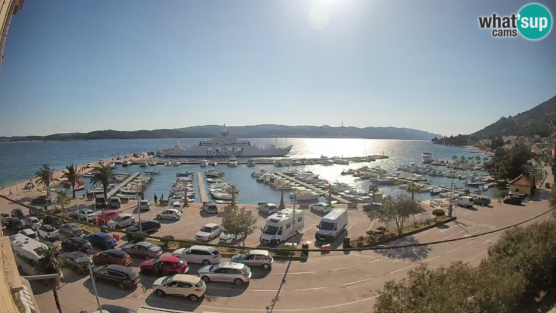 Webcam Orebić Riva – Ferry vers Korčula en direct