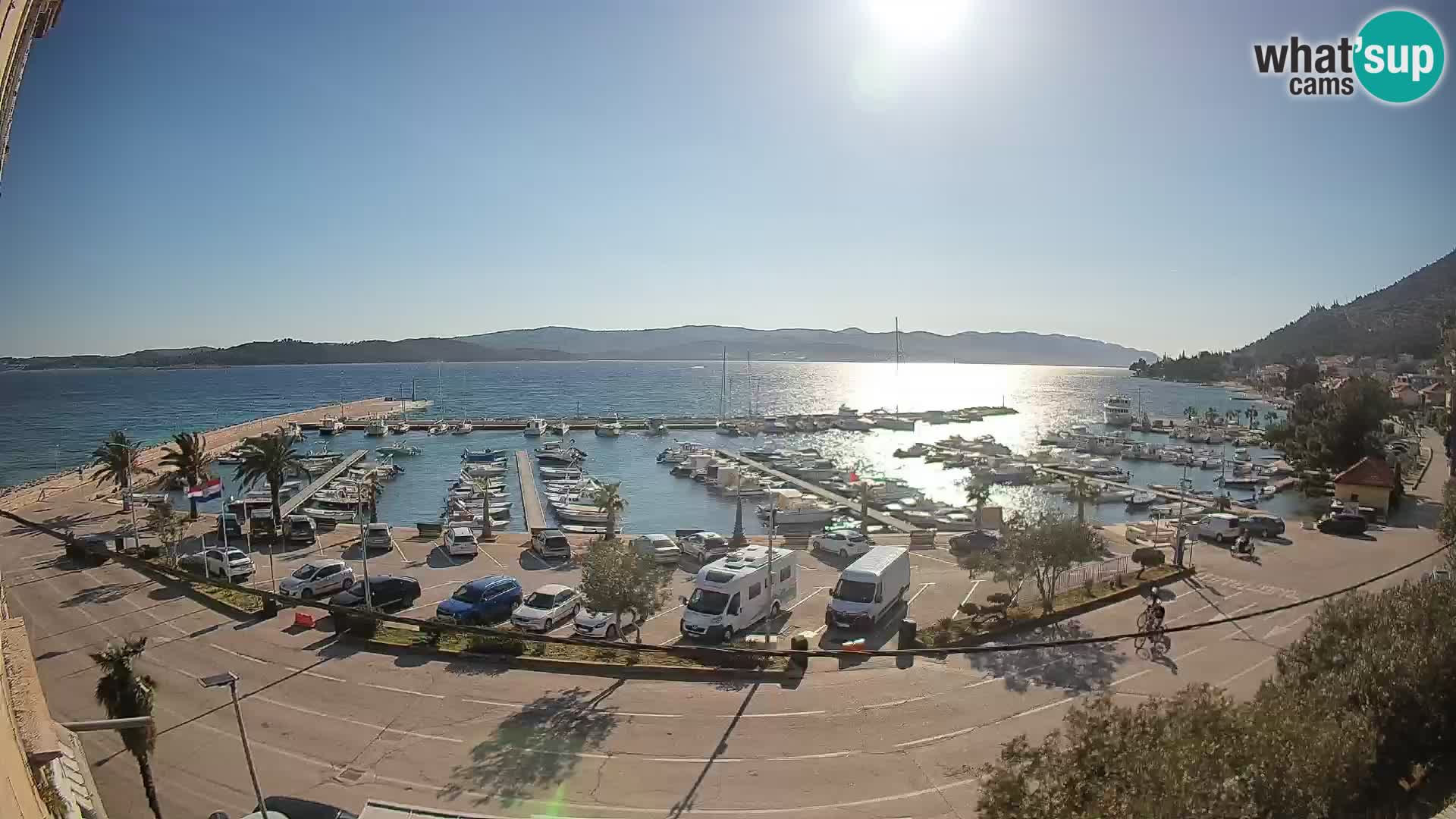 Webcam Orebić Uferpromenade – Fähre nach Korčula Live