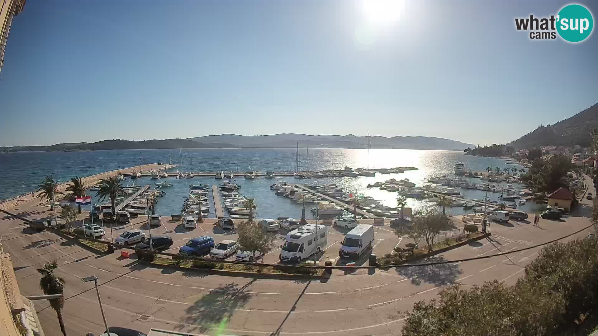 Webcam Orebić Riva – Ferry vers Korčula en direct
