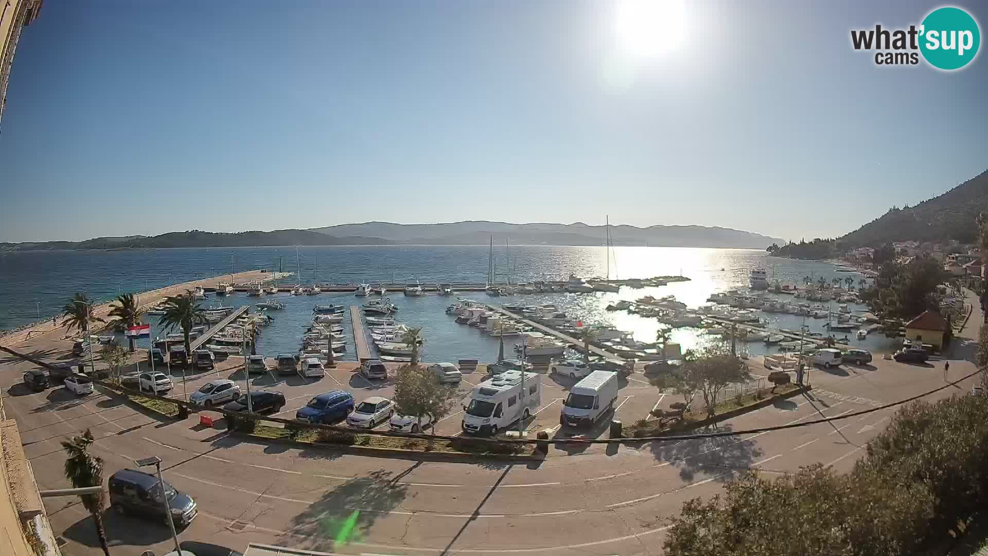 Webcam Orebić Uferpromenade – Fähre nach Korčula Live