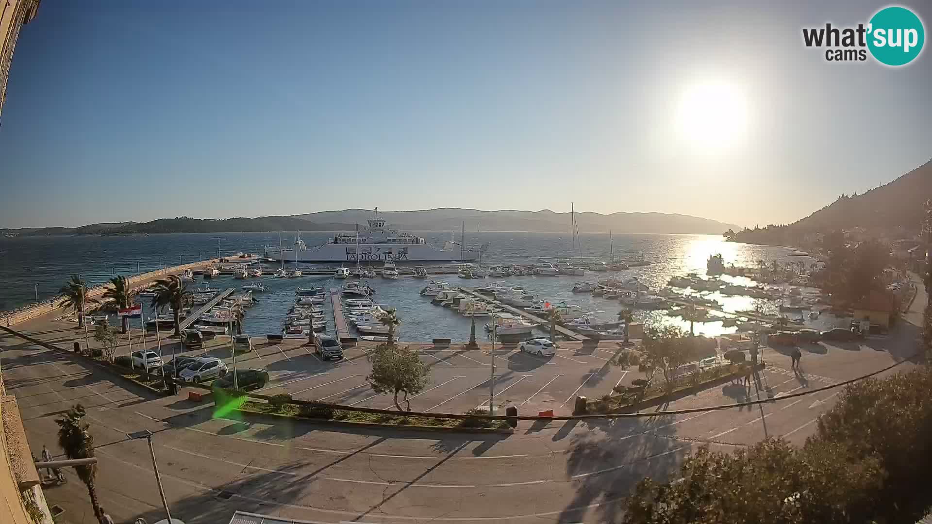 Webcam Orebić Riva – Ferry a Korčula en vivo