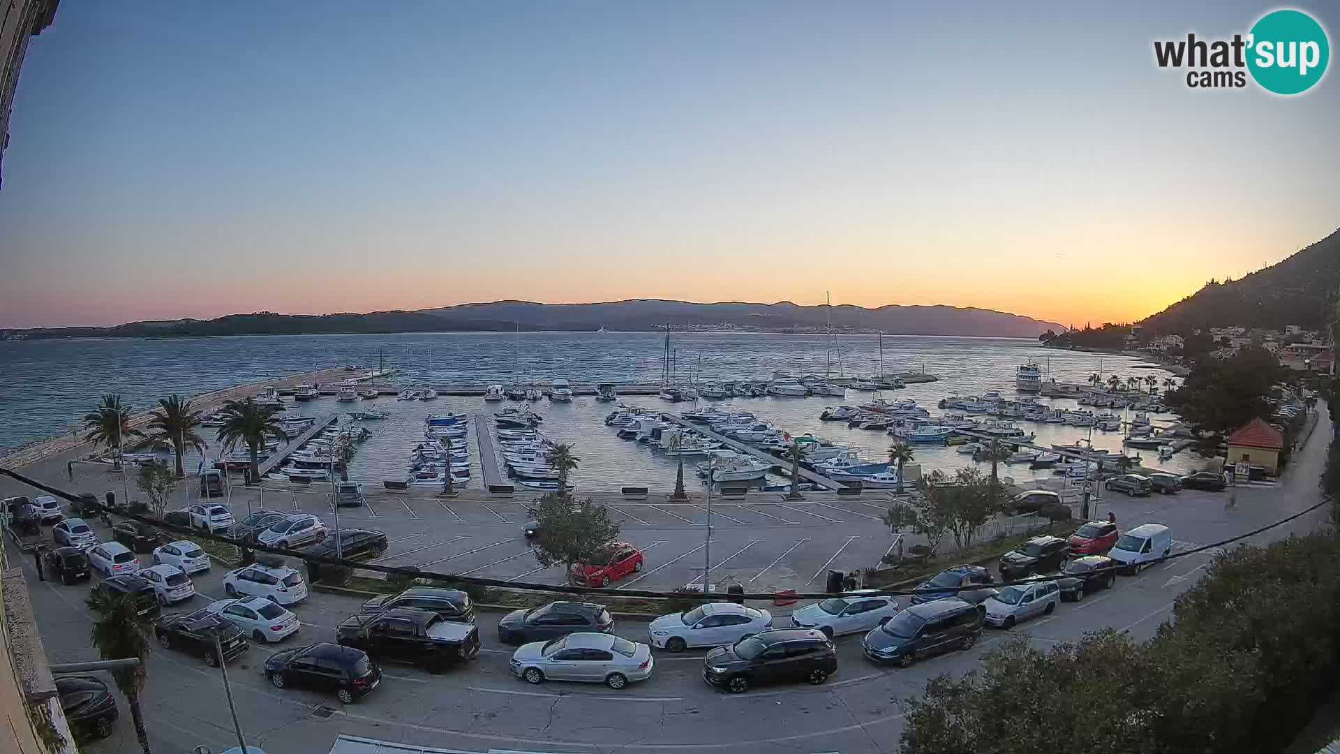 Spletna kamera Orebić Riva – Trajekt za Korčulo v živo