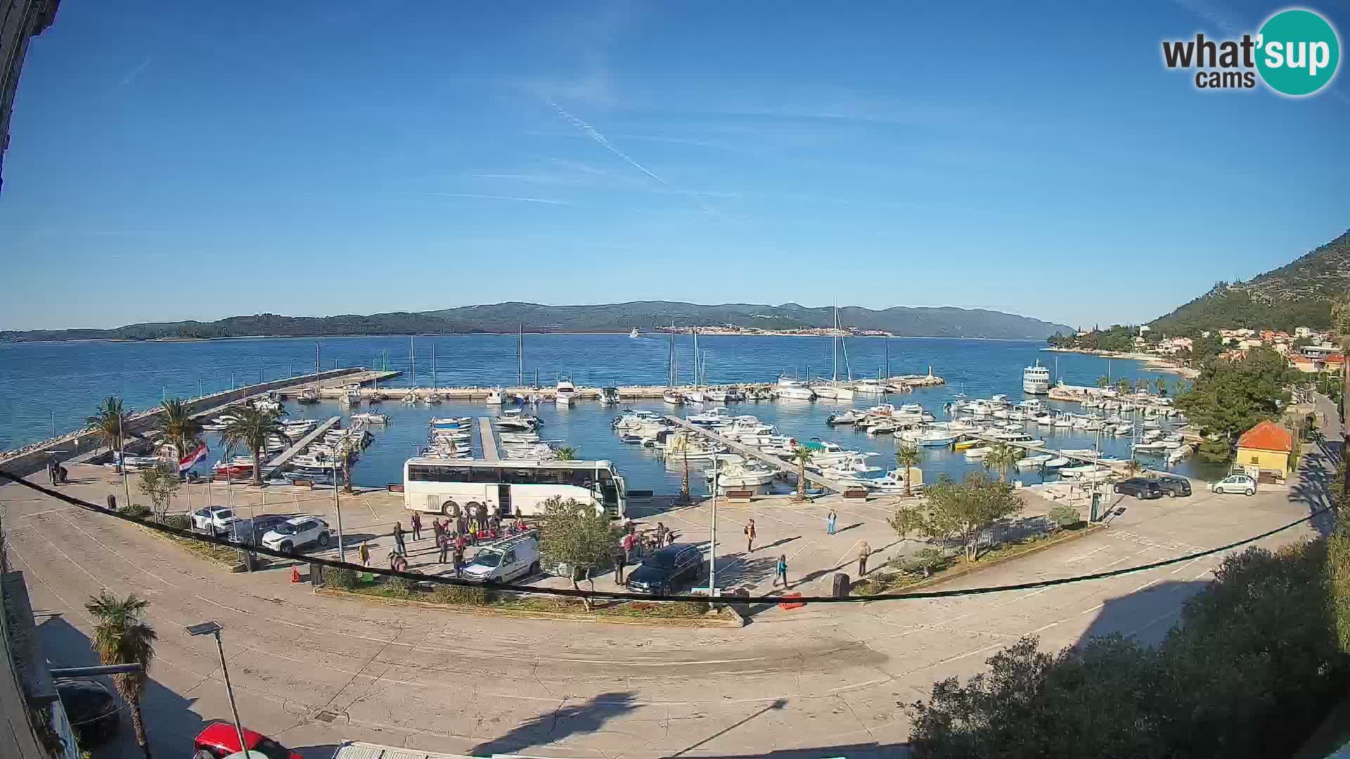Webcam Orebić Riva – Ferry a Korčula en vivo