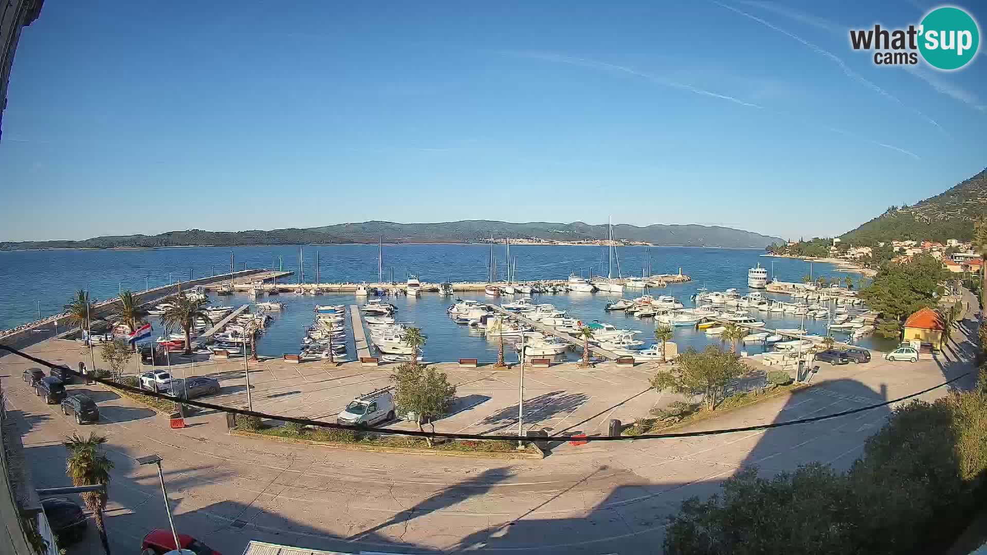 Webcam Orebić Uferpromenade – Fähre nach Korčula Live