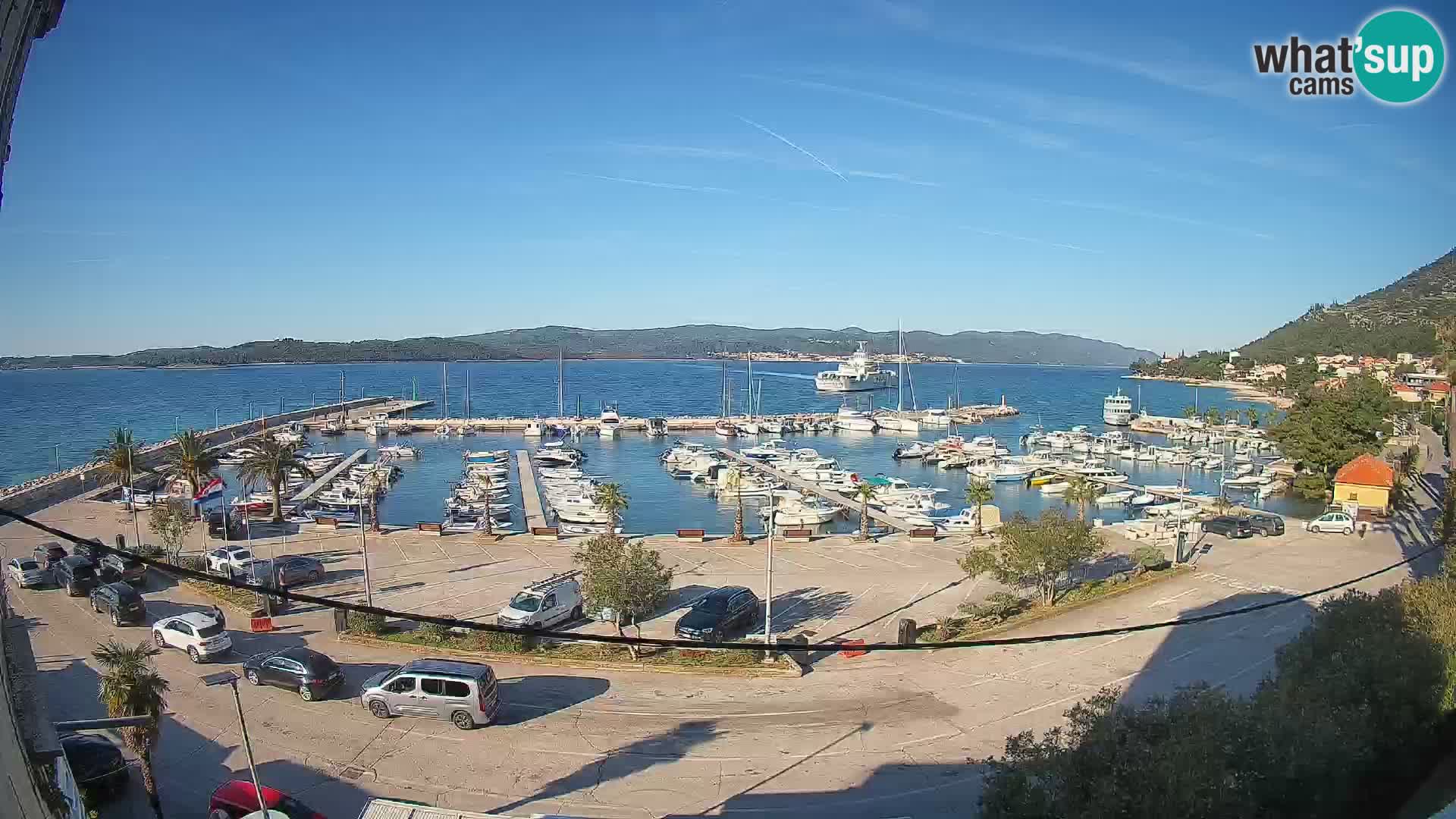 Webcam Orebić Riva – Ferry a Korčula en vivo