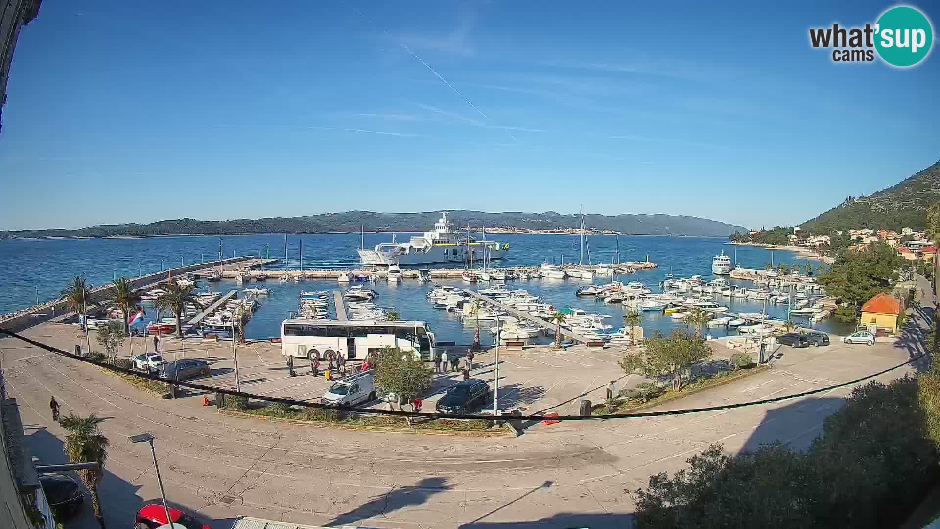 Webcam Orebić Riva – Ferry a Korčula en vivo