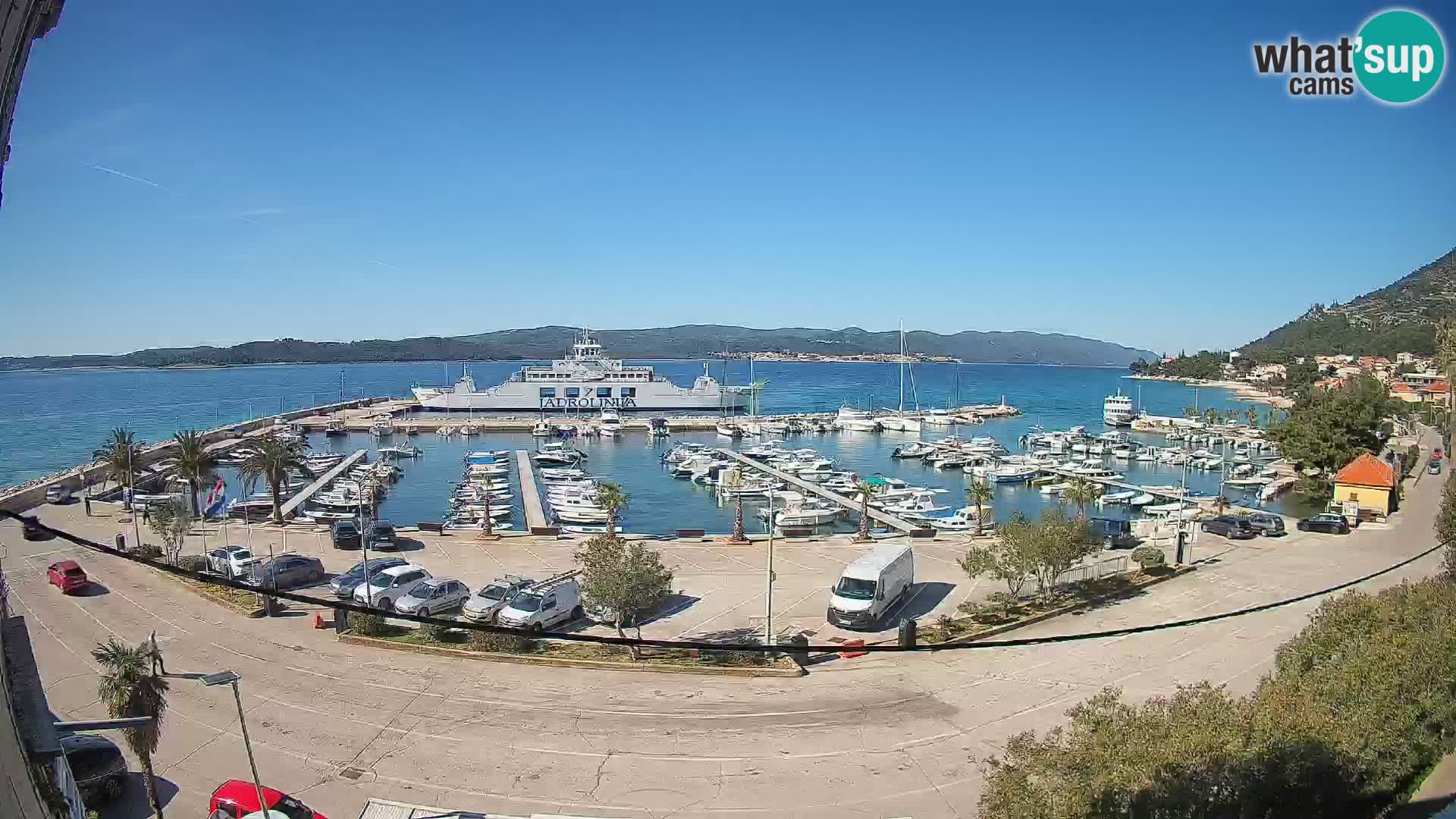 Webcam Orebić Riva – Ferry a Korčula en vivo