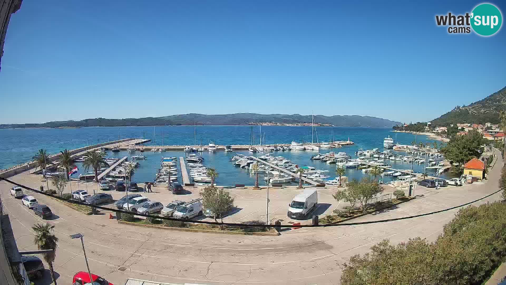 Webcam Orebić Riva – Ferry to Korčula Live