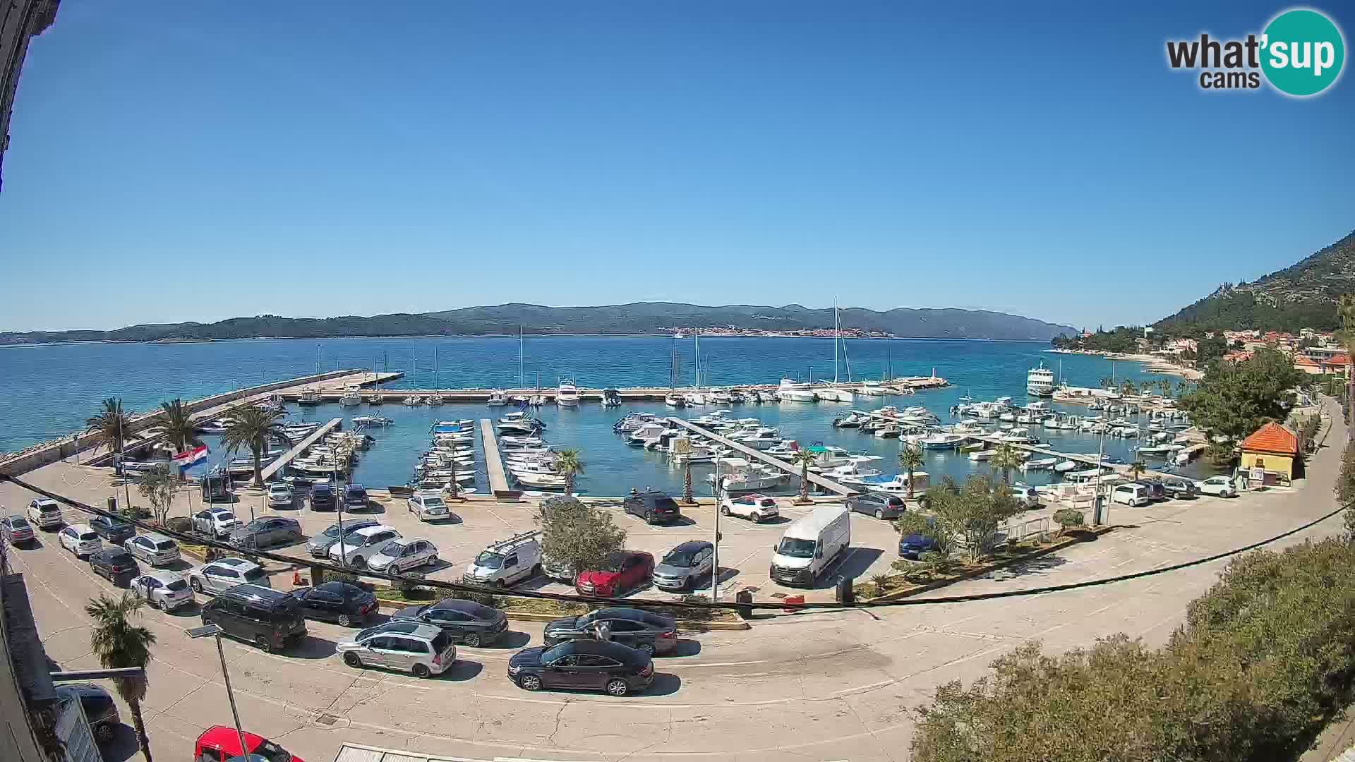 Webcam Orebić Uferpromenade – Fähre nach Korčula Live