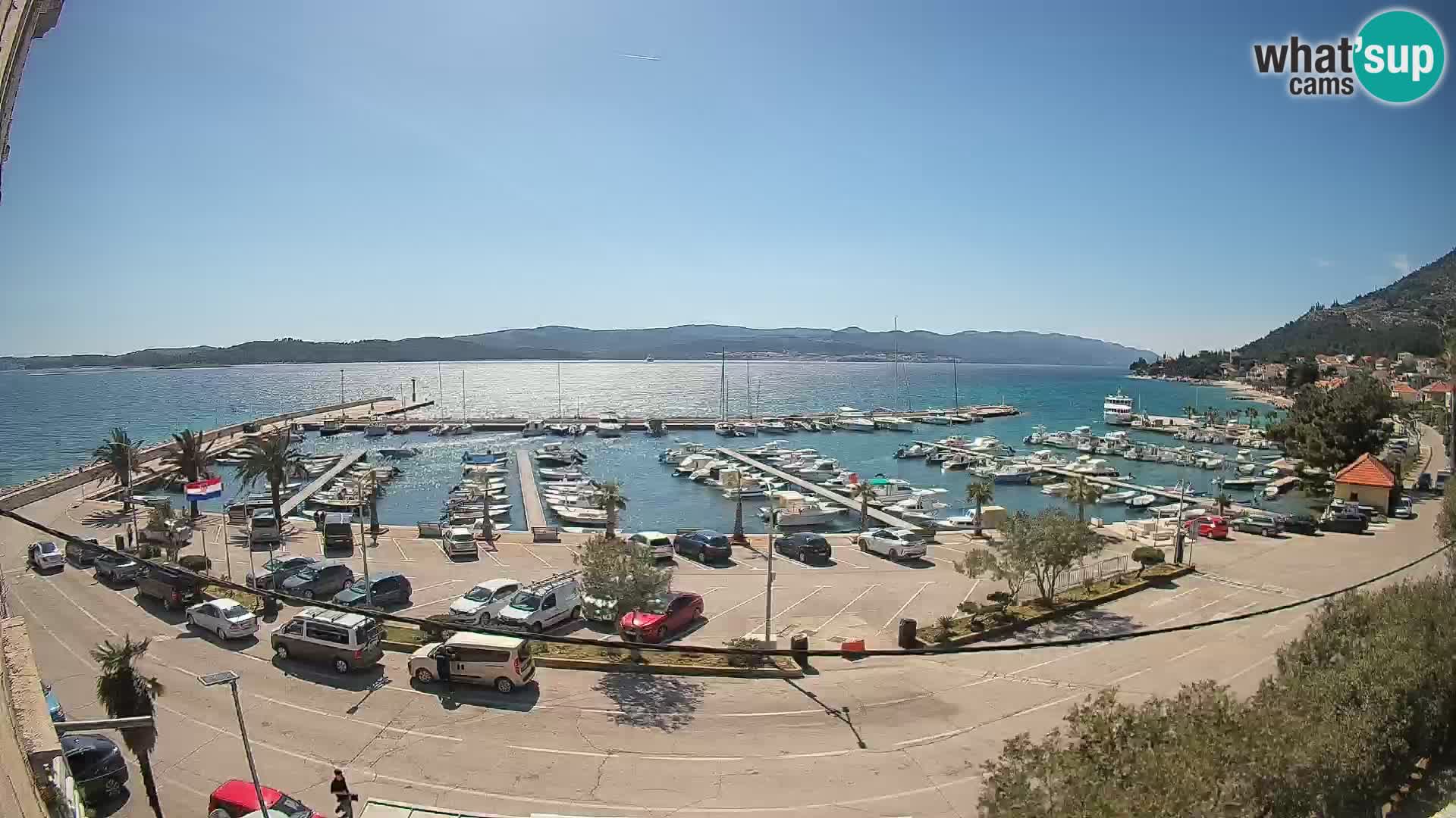 Webcam Orebić Riva – Ferry to Korčula Live