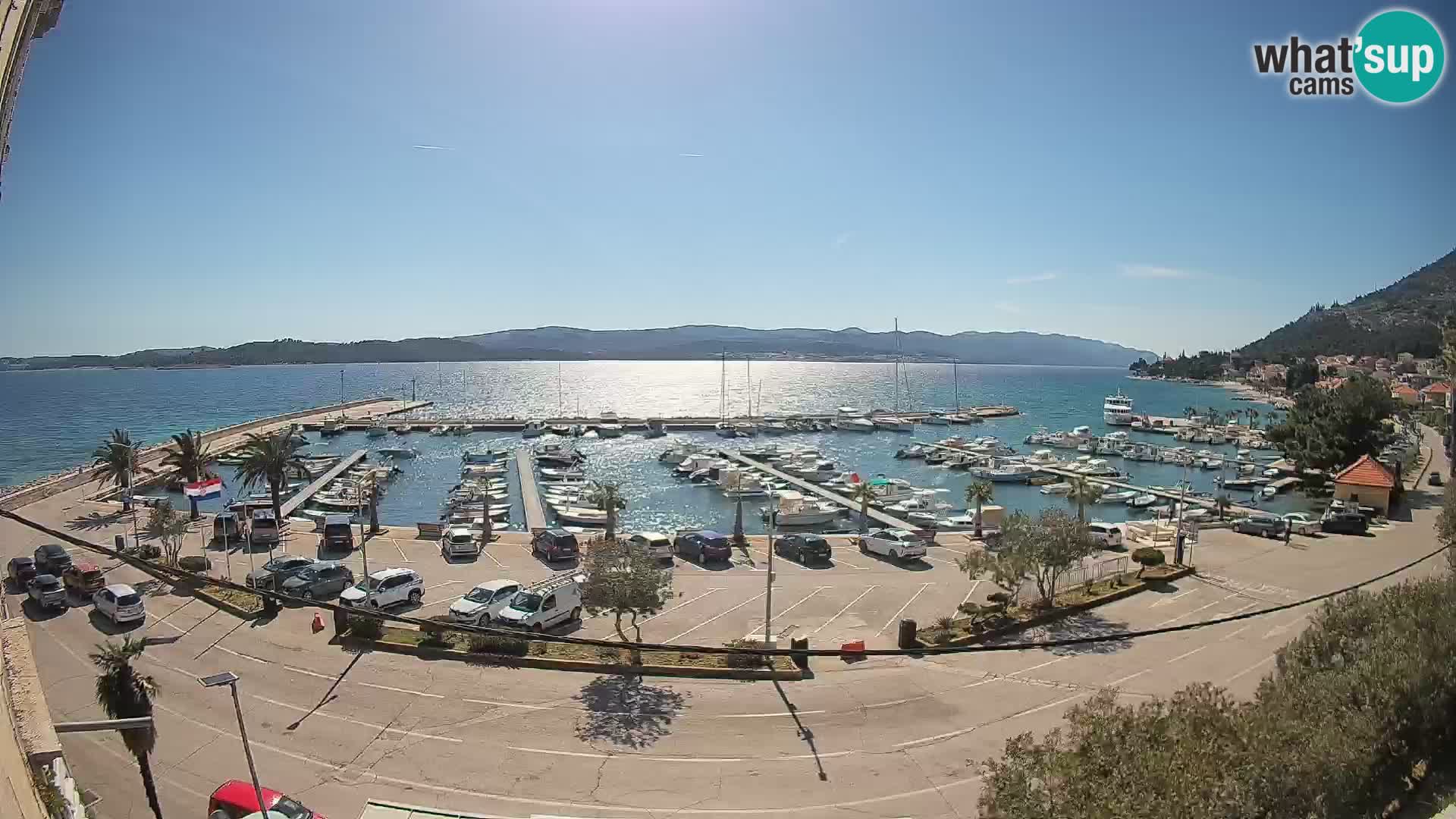 Webcam Orebić Riva – Ferry to Korčula Live