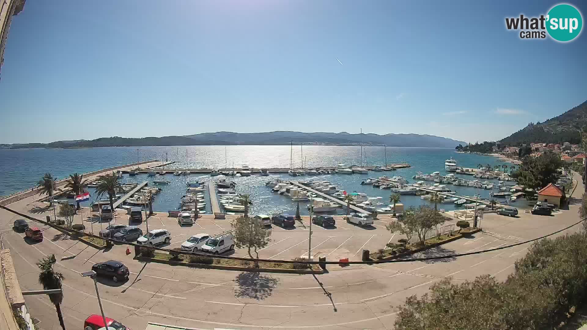 Webcam Orebić Riva – Ferry to Korčula Live