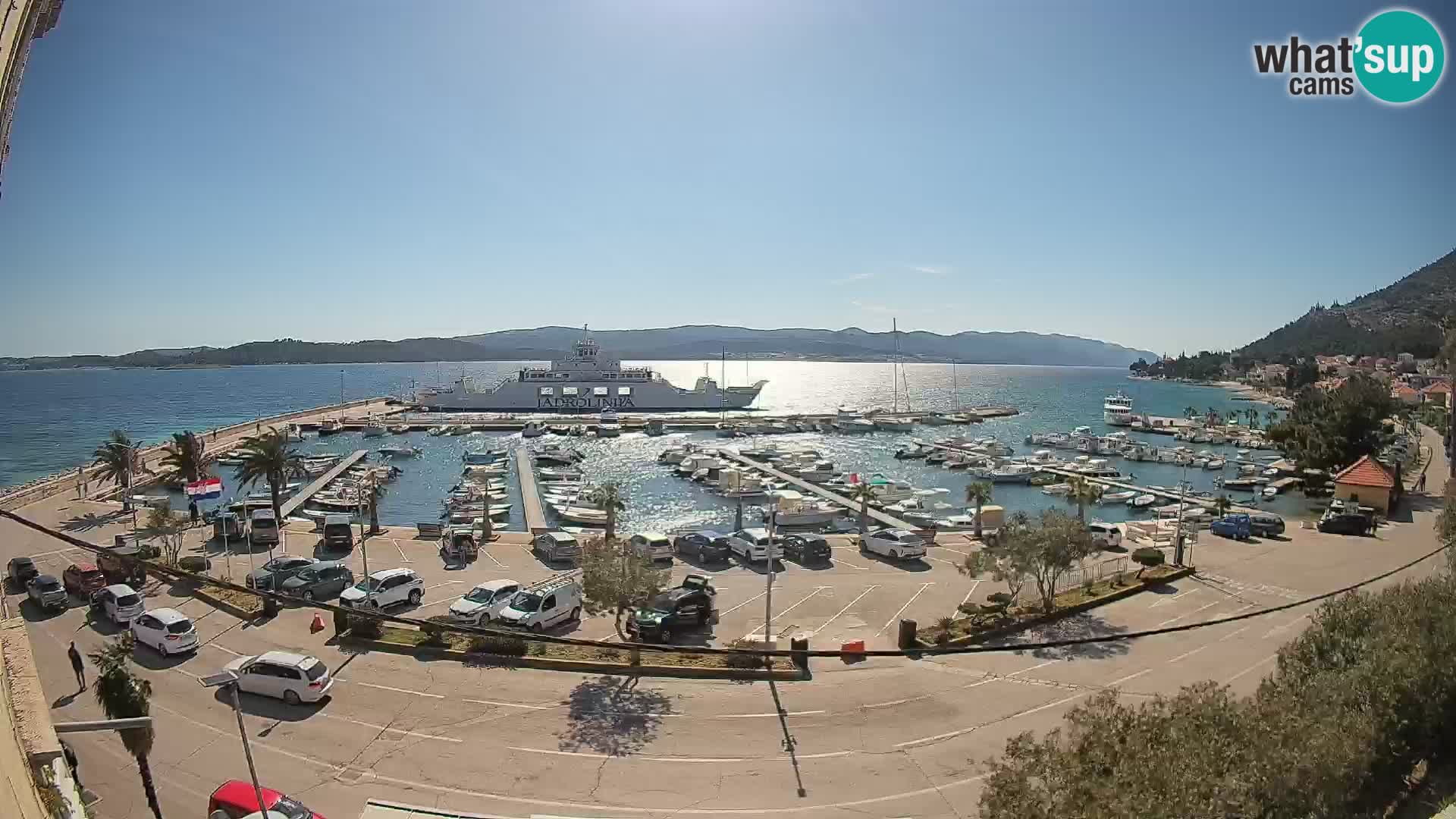 Webcam Orebić Riva – Ferry to Korčula Live