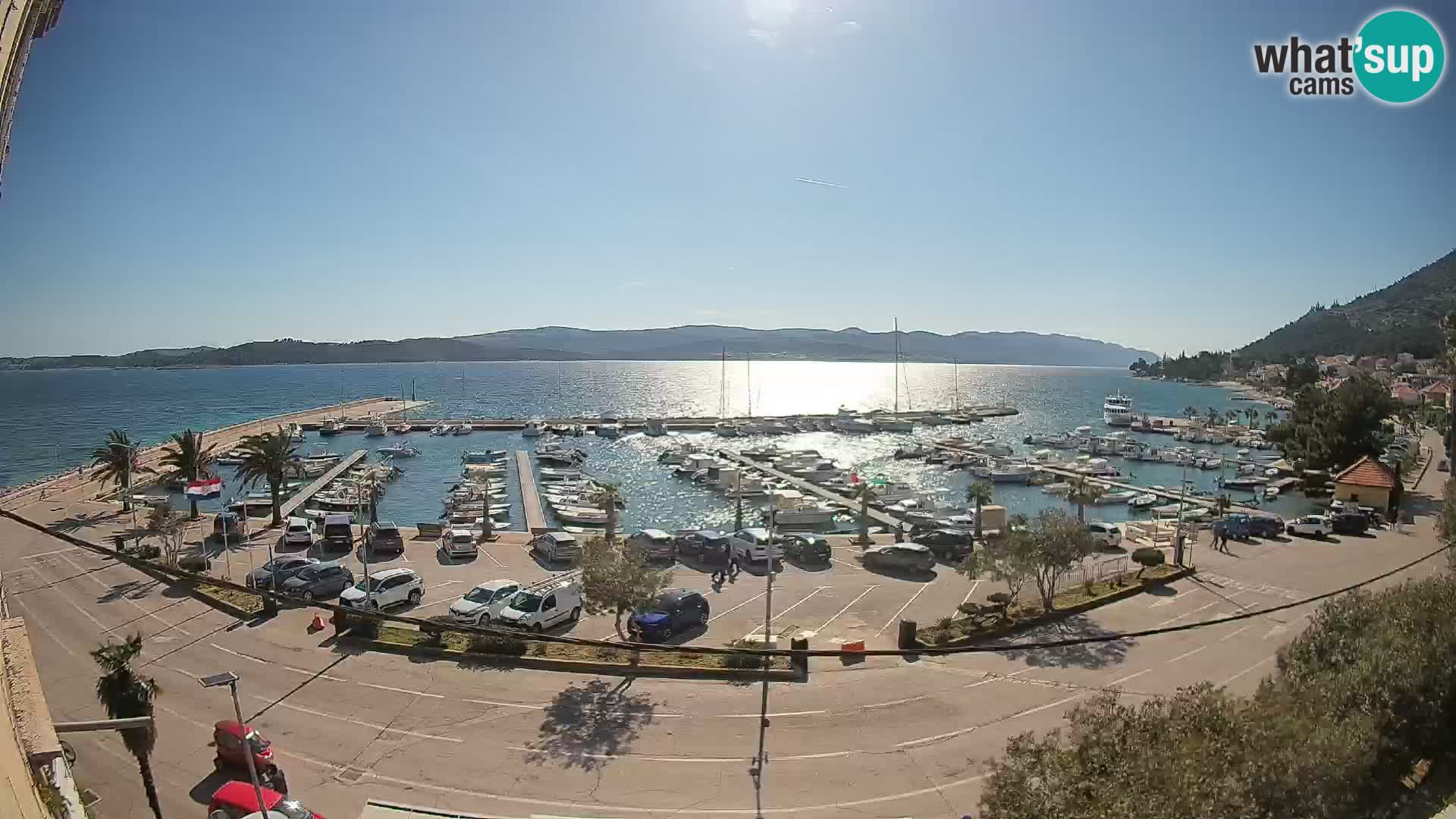 Webcam Orebić Uferpromenade – Fähre nach Korčula Live