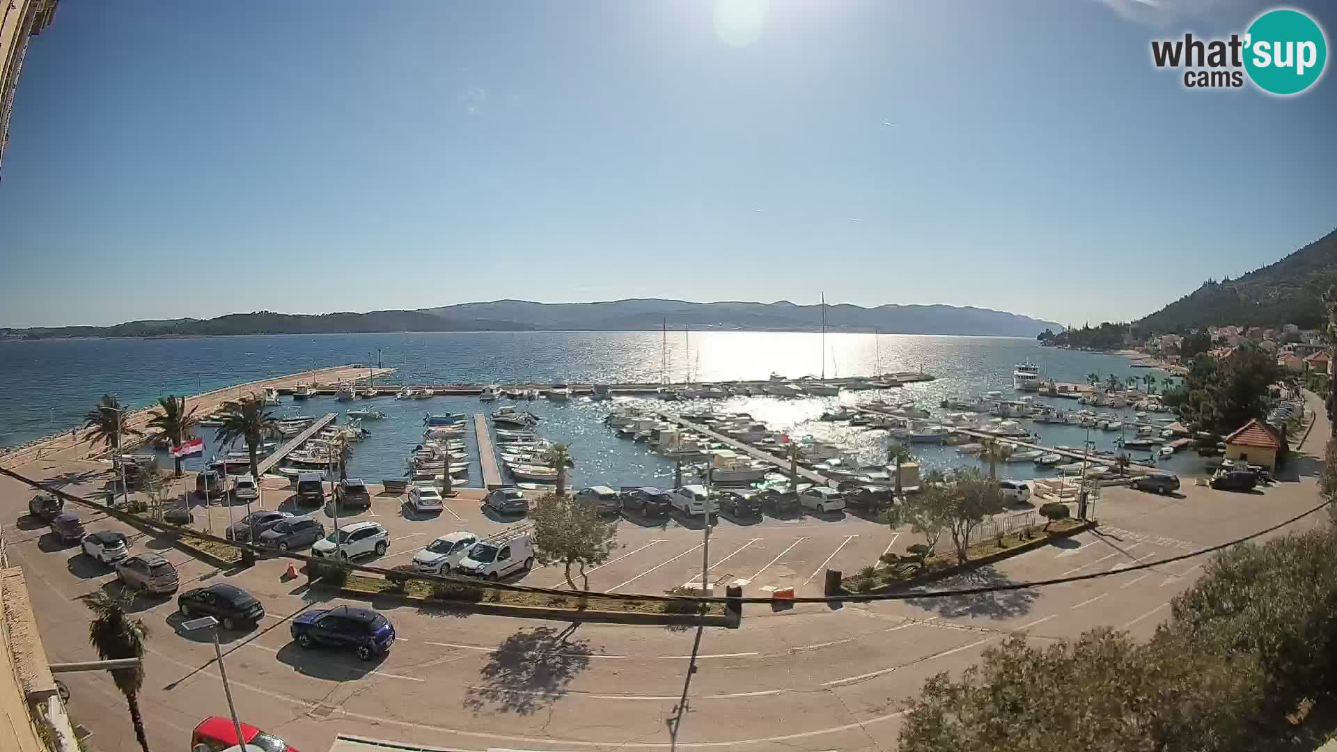 Webcam Orebić Riva – Ferry to Korčula Live