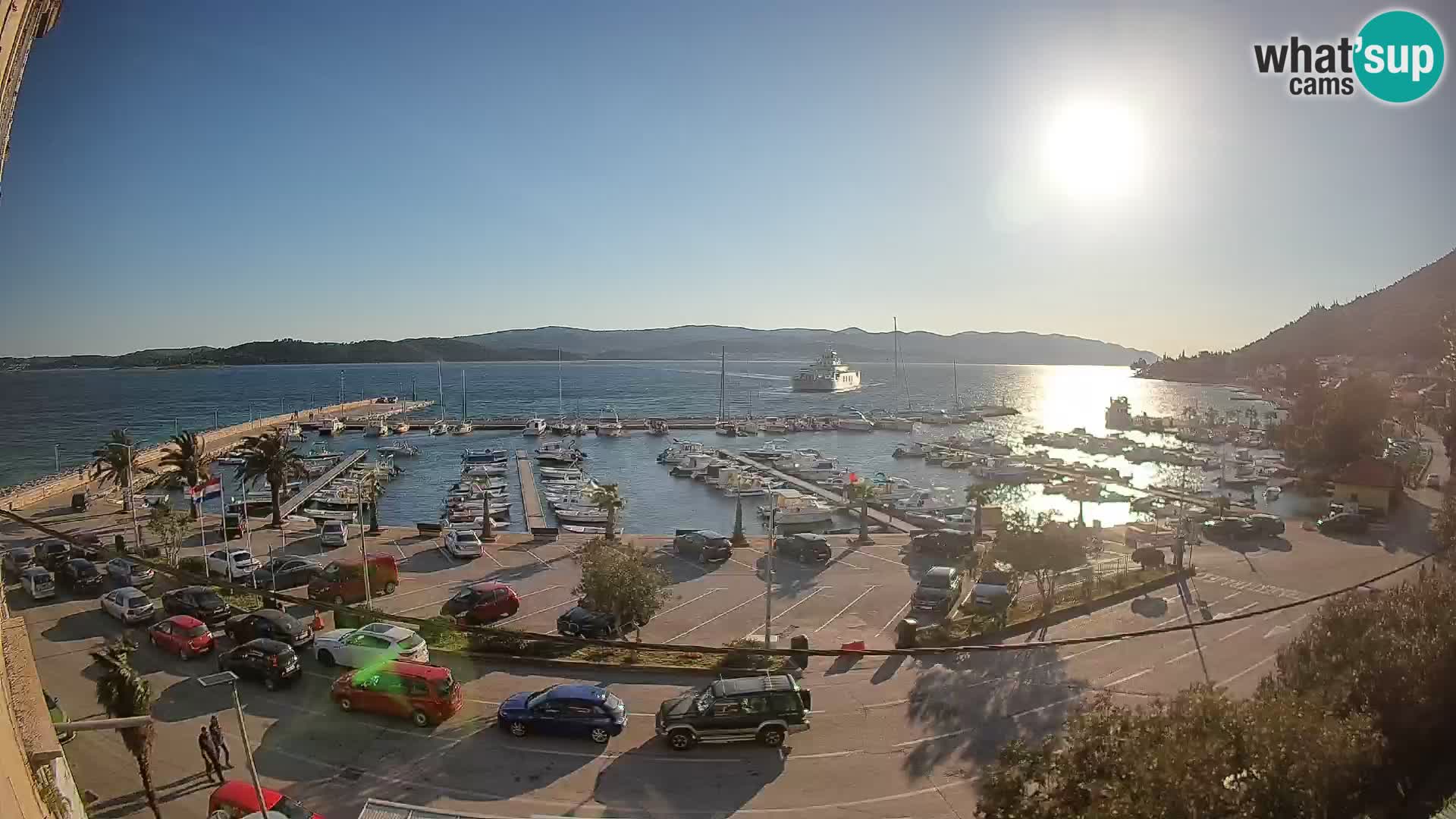 Spletna kamera Orebić Riva – Trajekt za Korčulo v živo