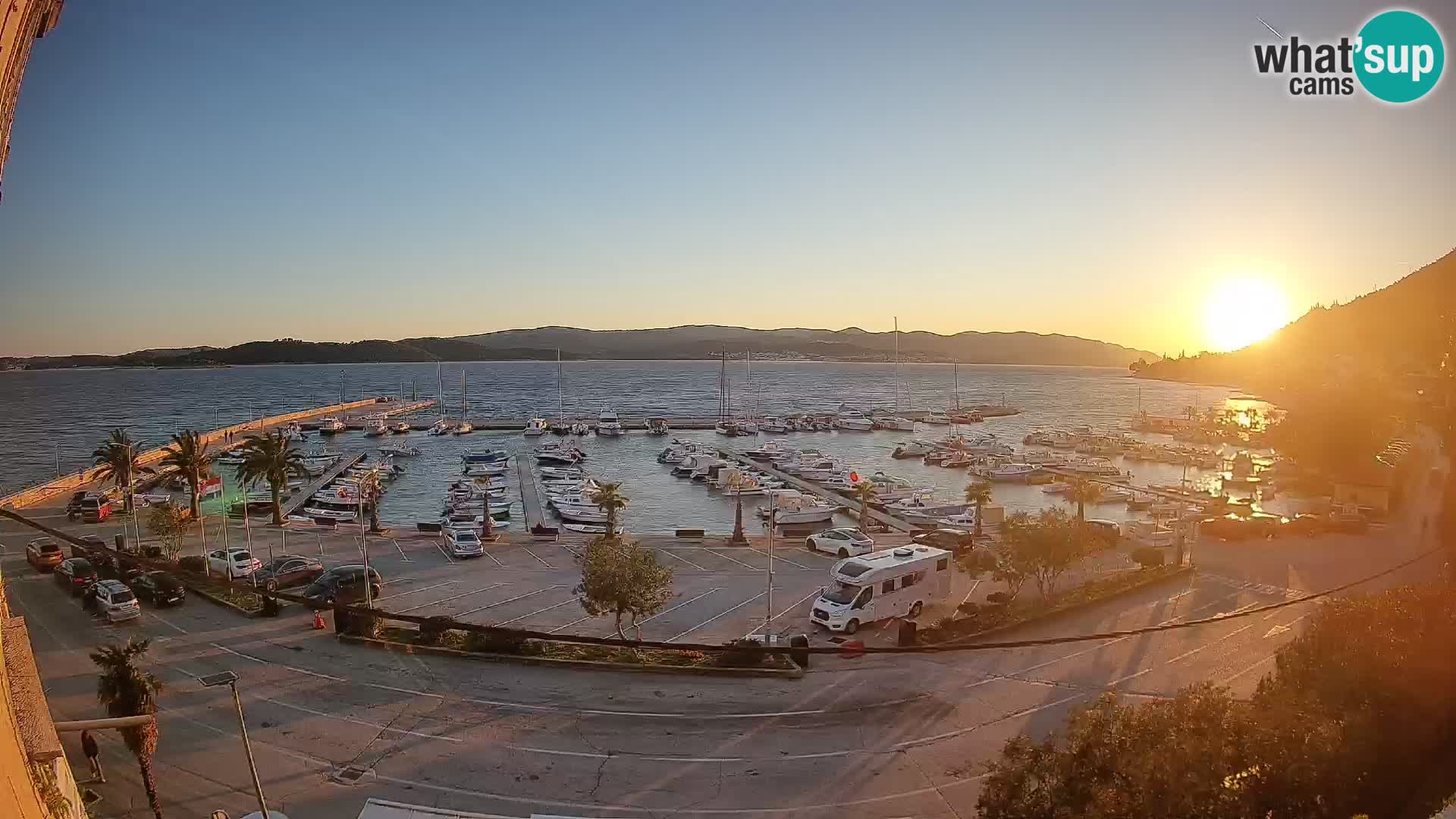 Spletna kamera Orebić Riva – Trajekt za Korčulo v živo