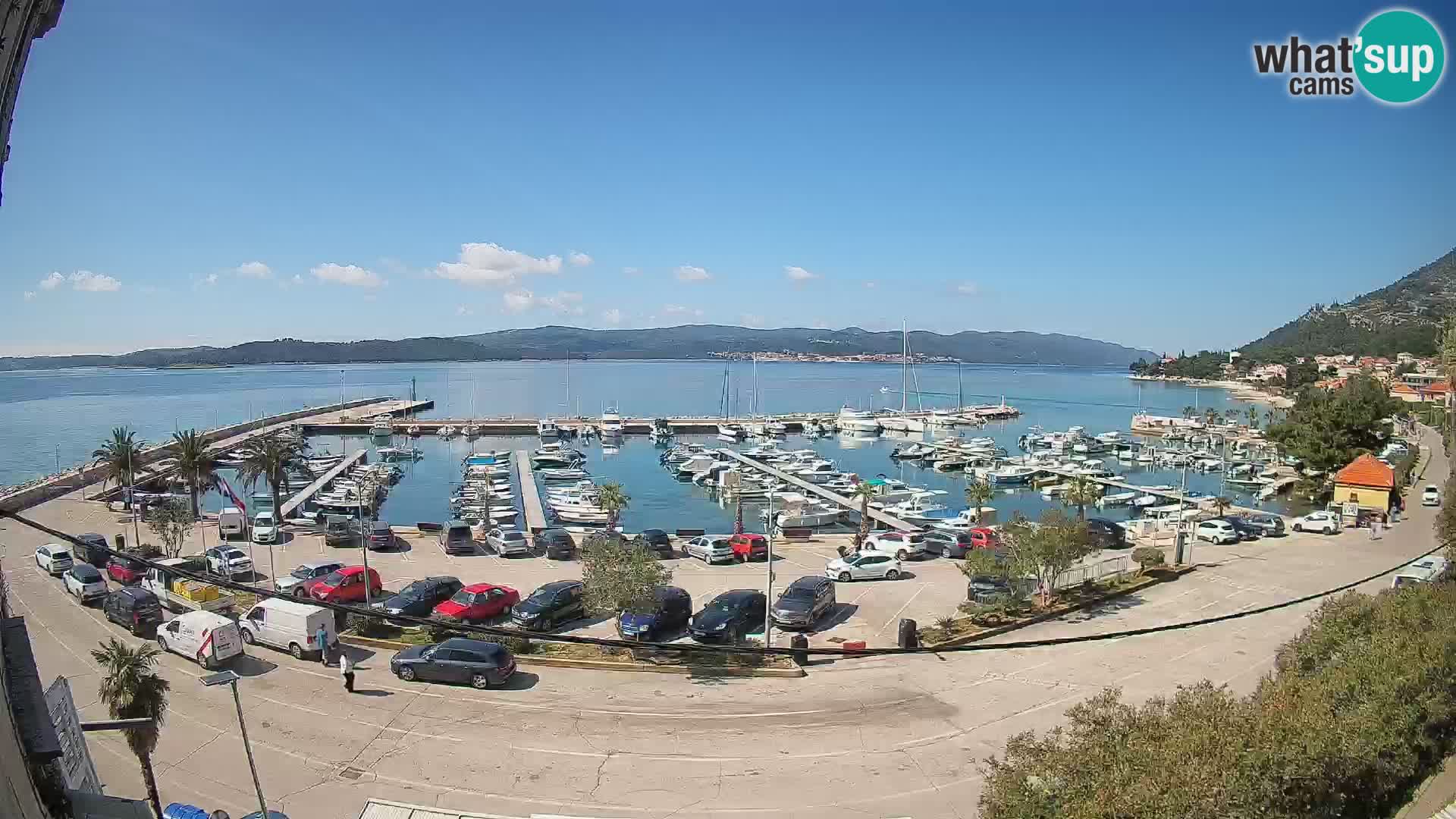 Spletna kamera Orebić Riva – Trajekt za Korčulo v živo