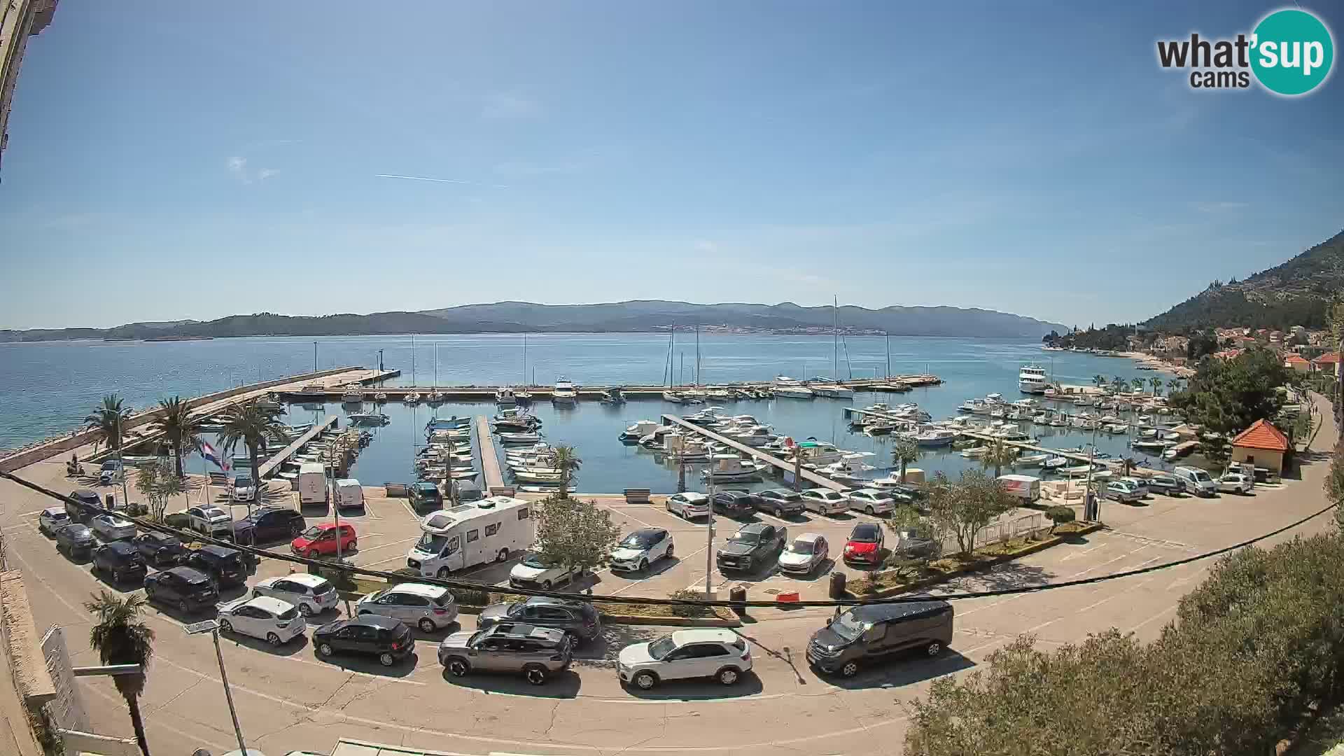Webcam Orebić Riva – Ferry a Korčula en vivo