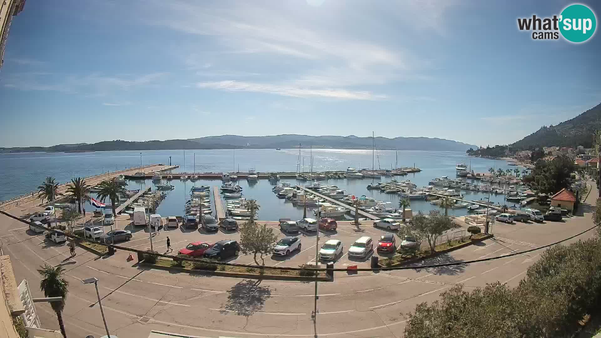 Web kamera Orebić Riva – Trajekt za Korčulu uživo