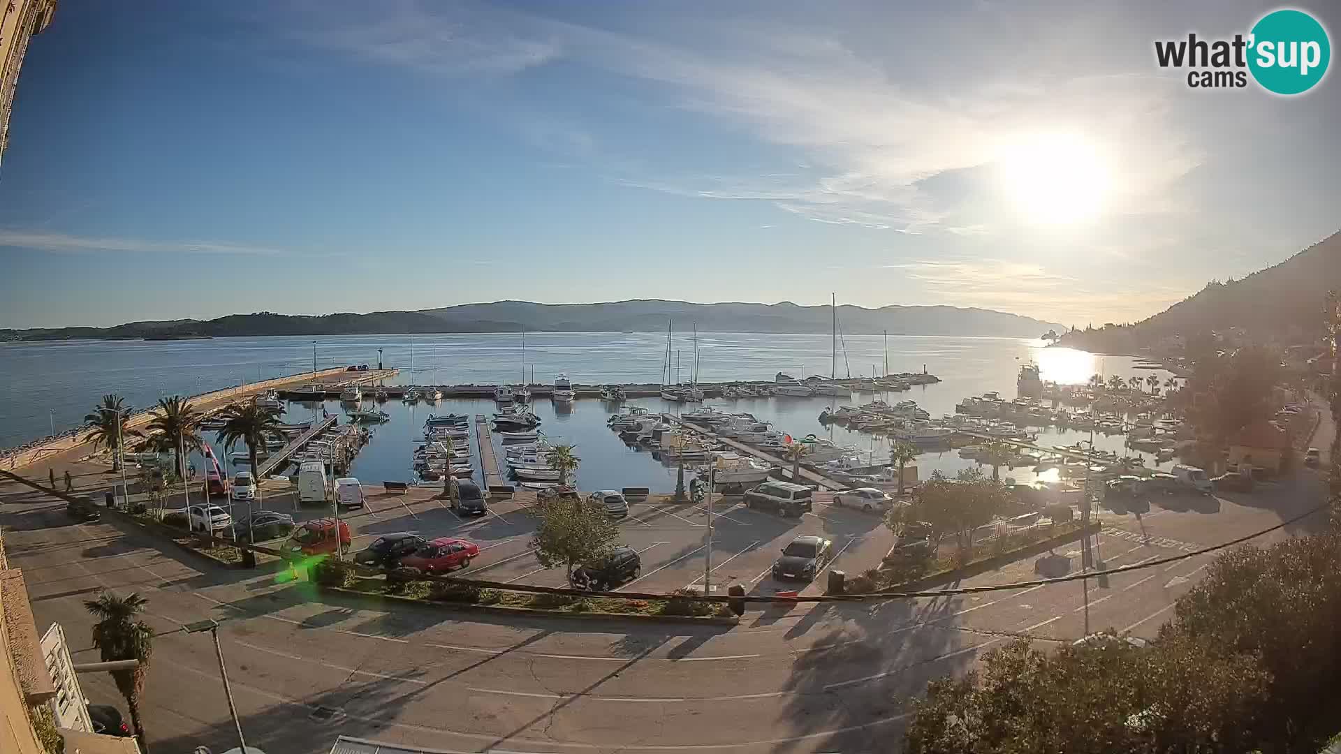 Spletna kamera Orebić Riva – Trajekt za Korčulo v živo