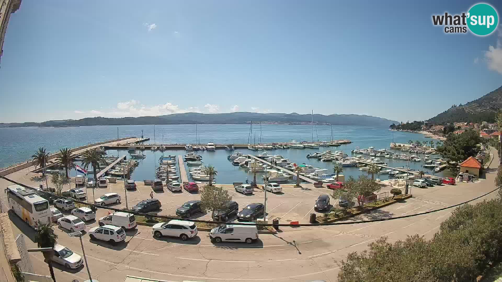 Webcam Orebić Riva – Ferry to Korčula Live
